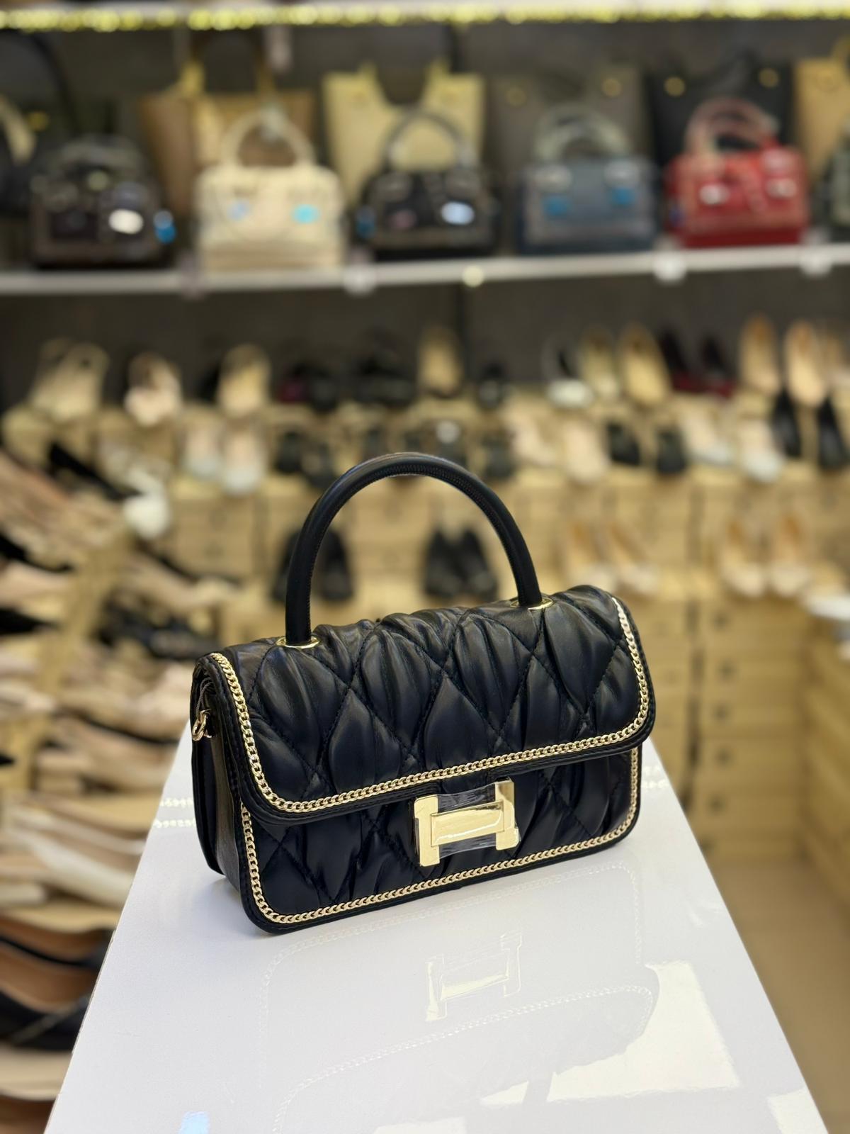 Kriste Bell İthal Gold Tokalı El ve Çapraz Çanta