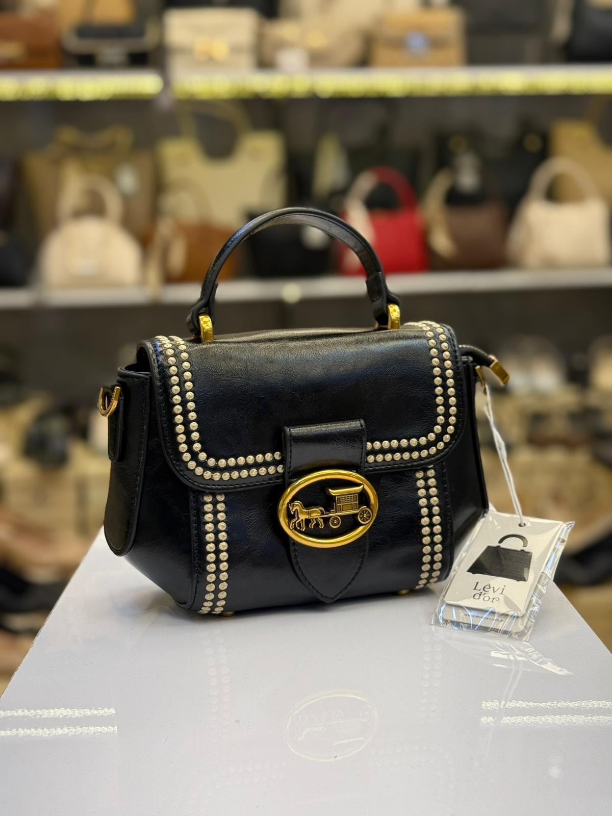 Levidor Omuz Çantası Benekli Siyah