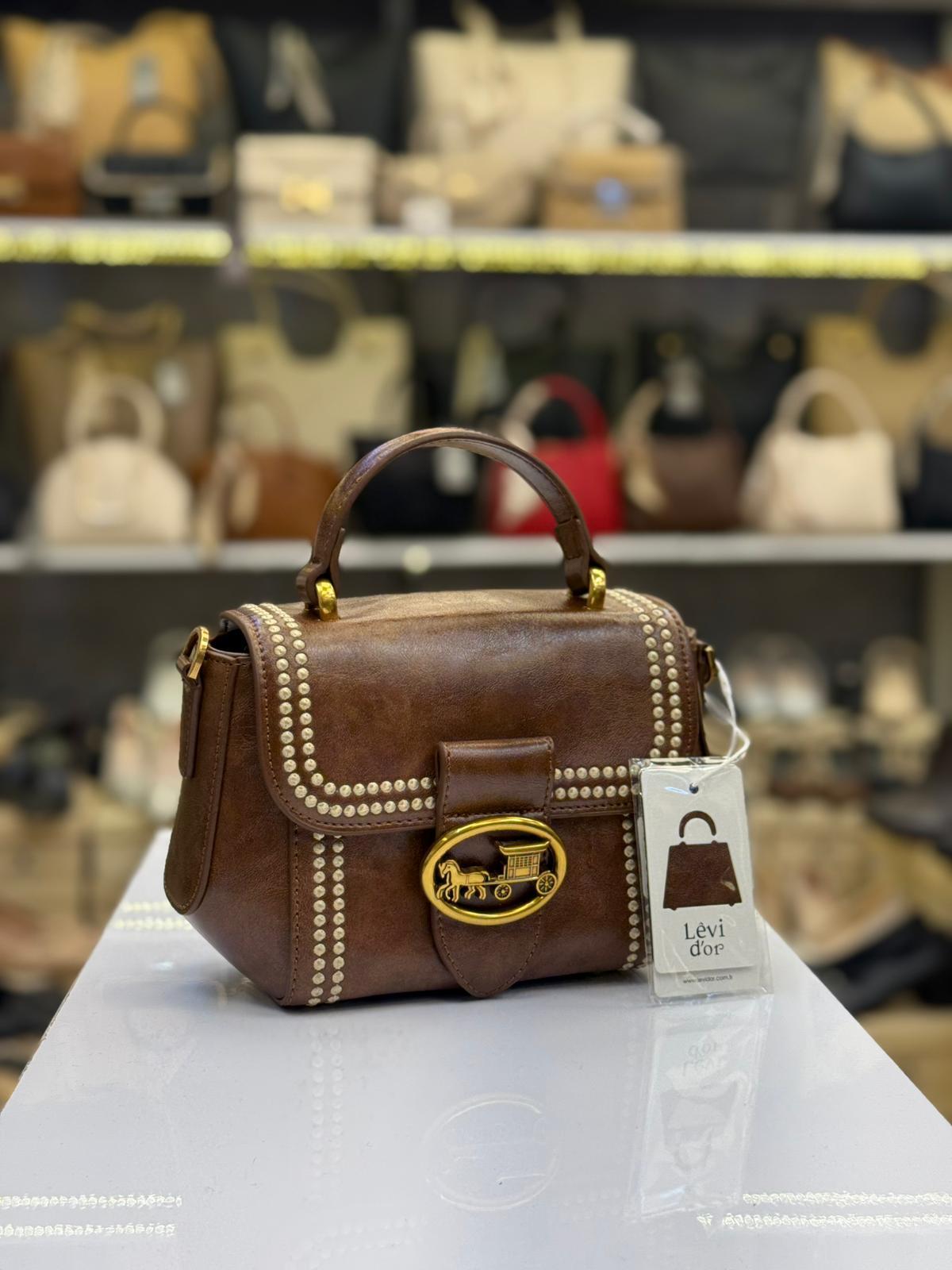 Levidor Omuz Çantası Benekli Taba