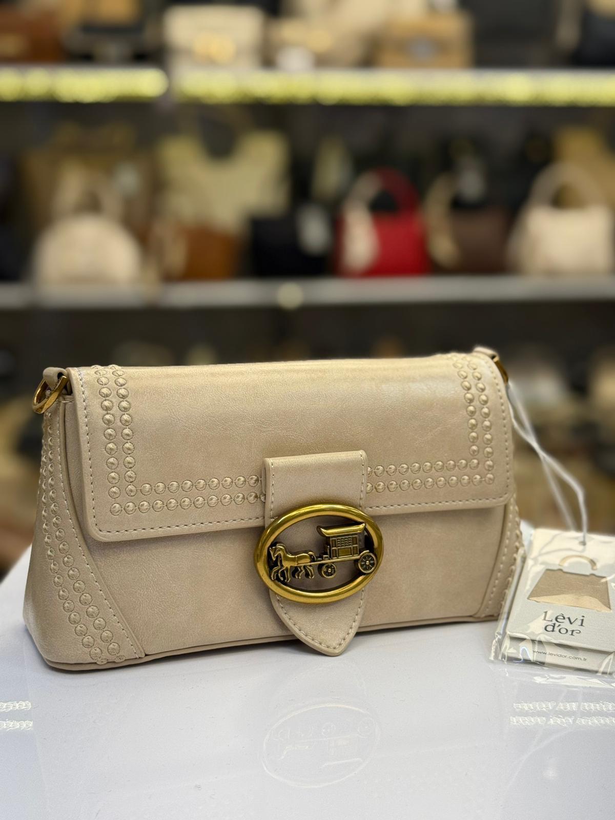 Levidor Vizon Benek Detay Omuz Çantası