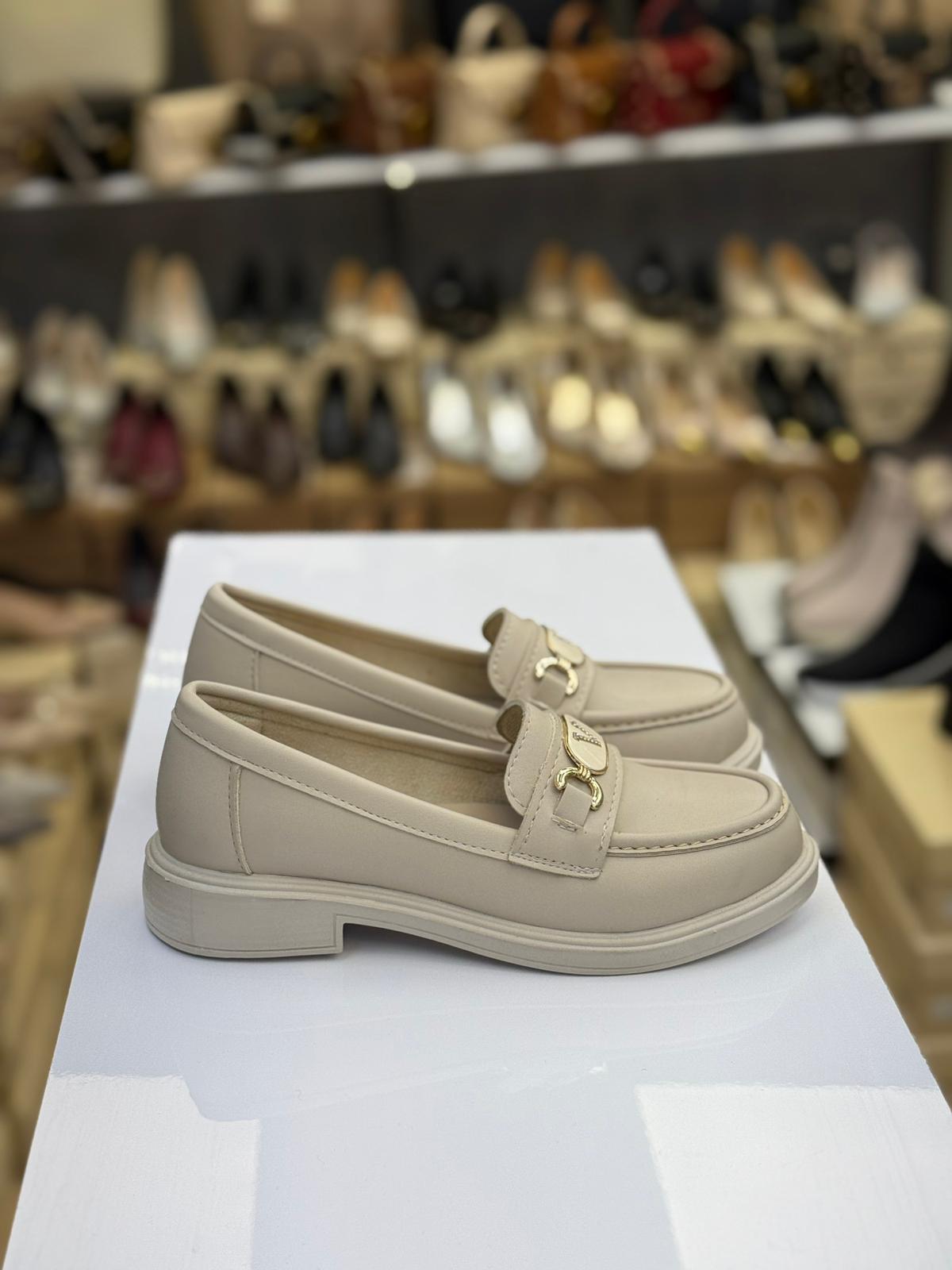 Loafer Kadın Ayakkabı Krem