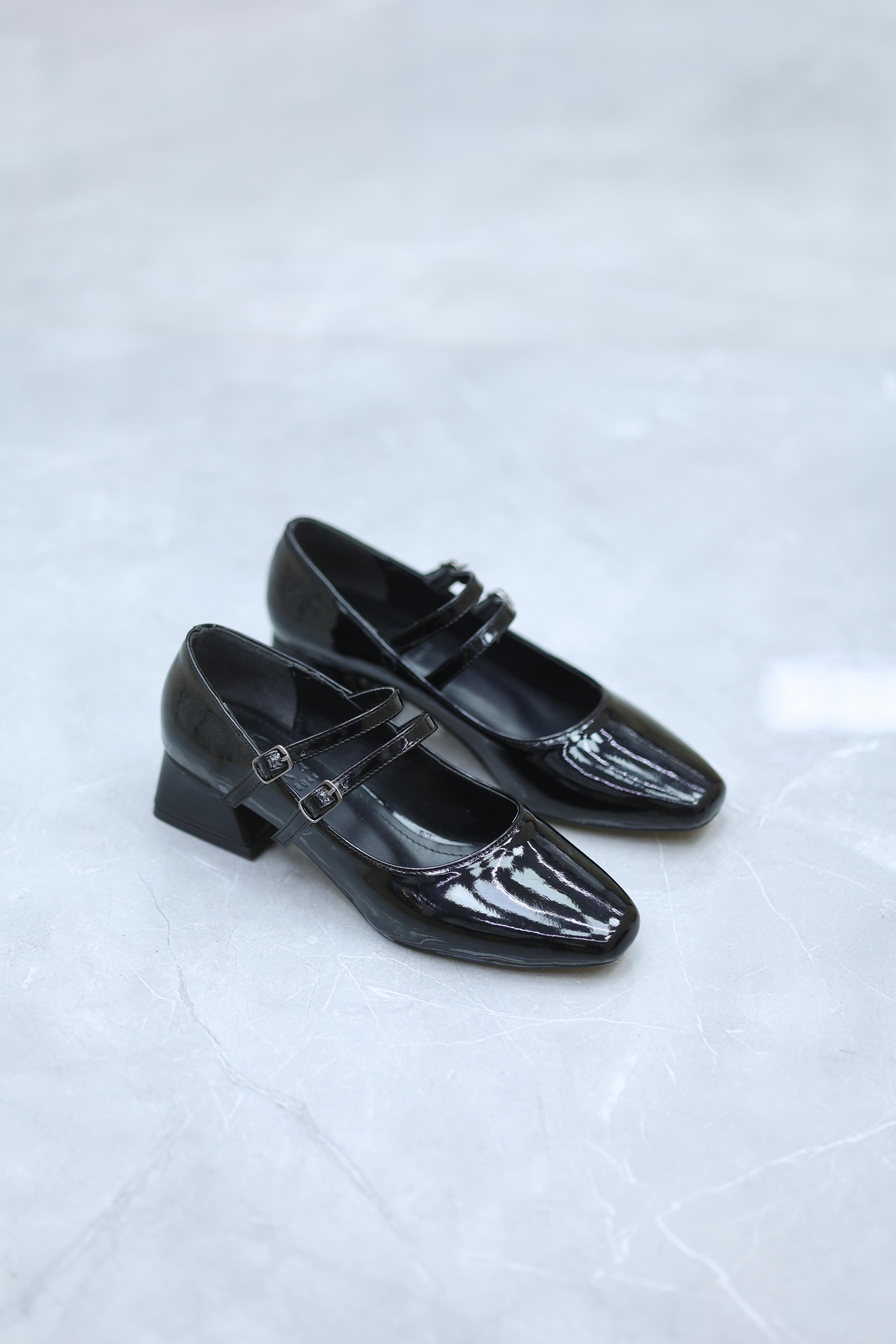 Mary Jane Günlük Kadın Ayakkabısı Siyah Rugan