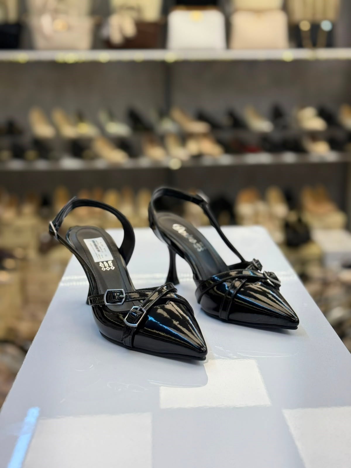 Siyah Rugan Arkası Açık Stiletto DESİRE
