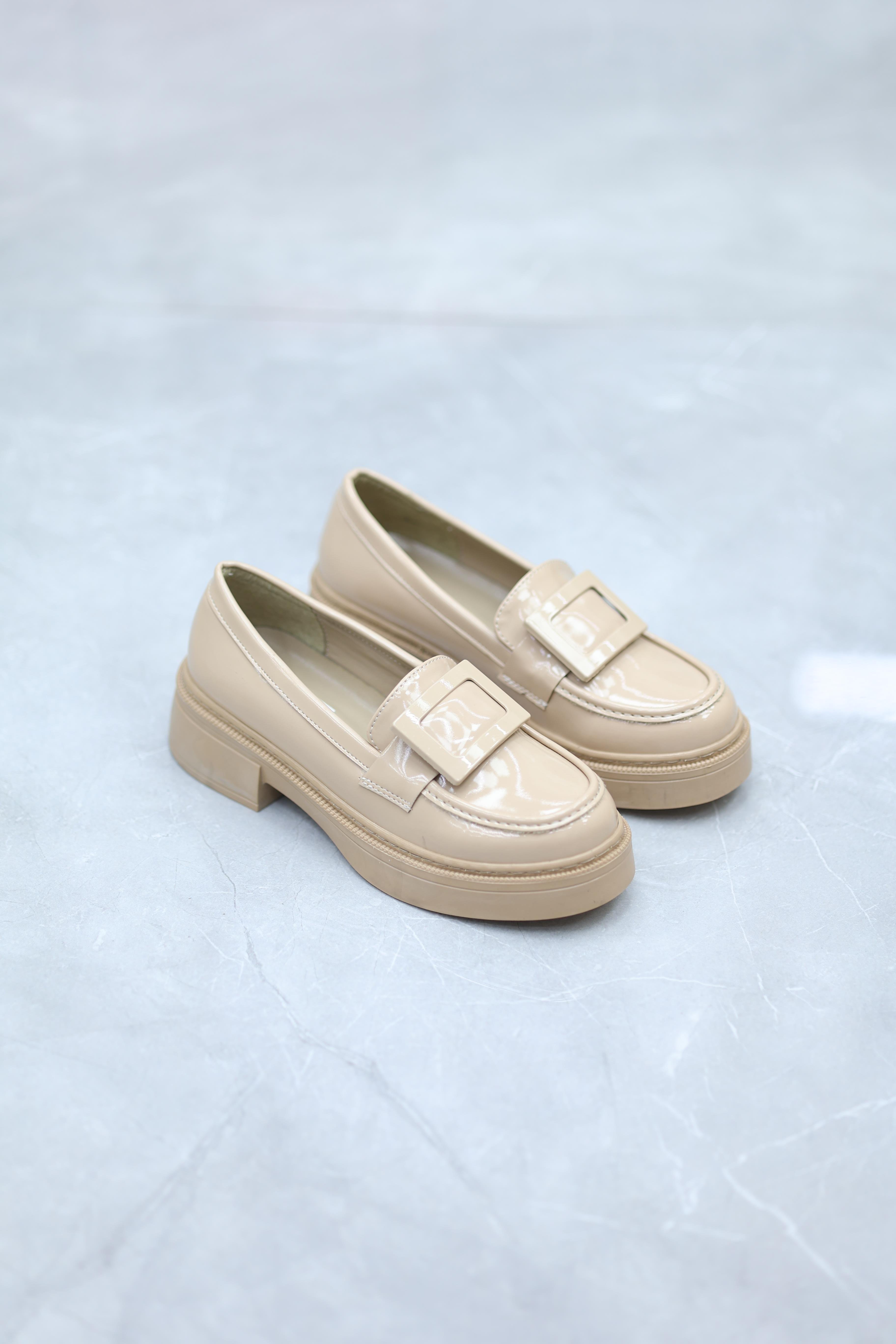 Takalı Ten Rugan Rahat Babet Ayakkabı