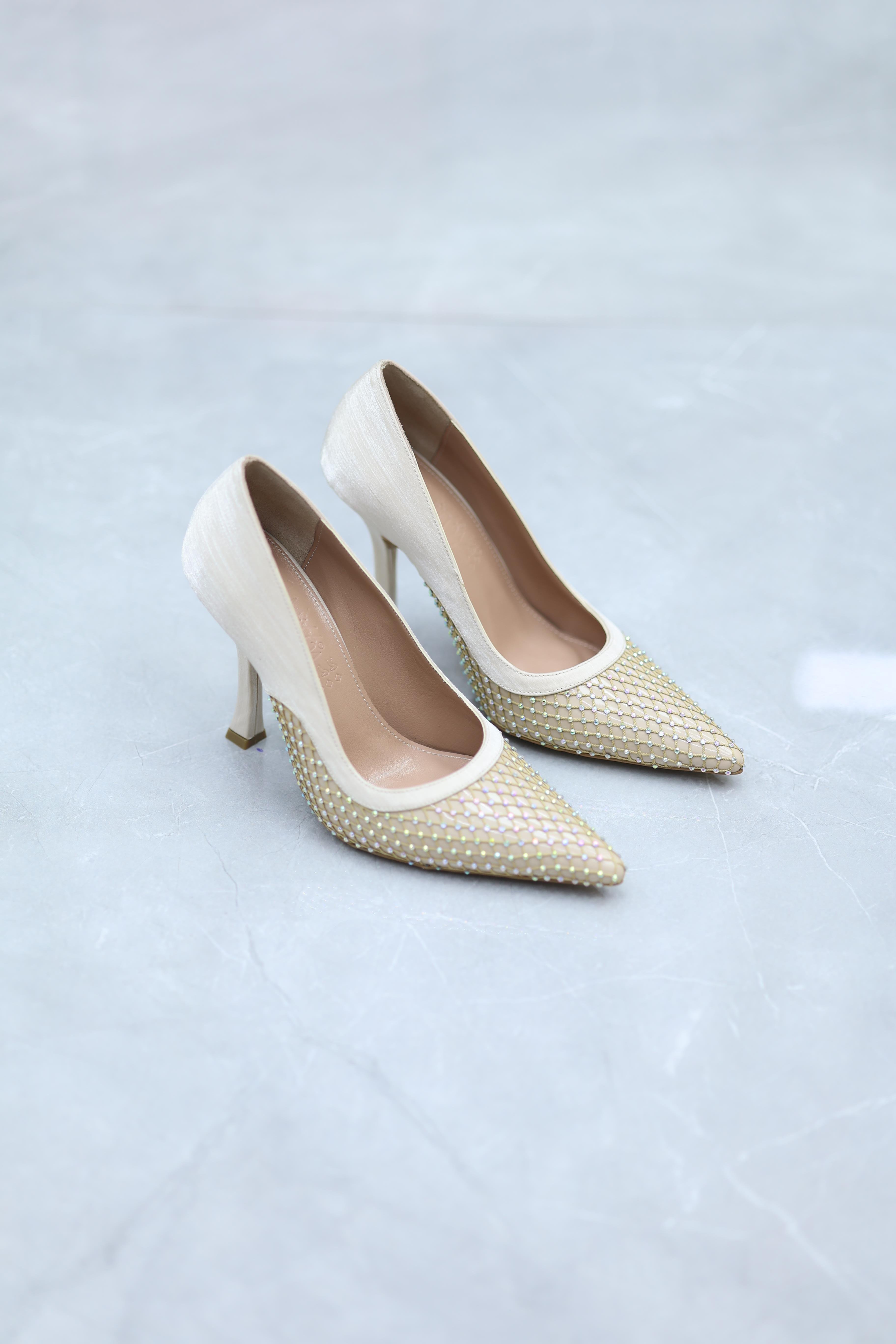 Taş Detaylı Kadın Stiletto Siyah