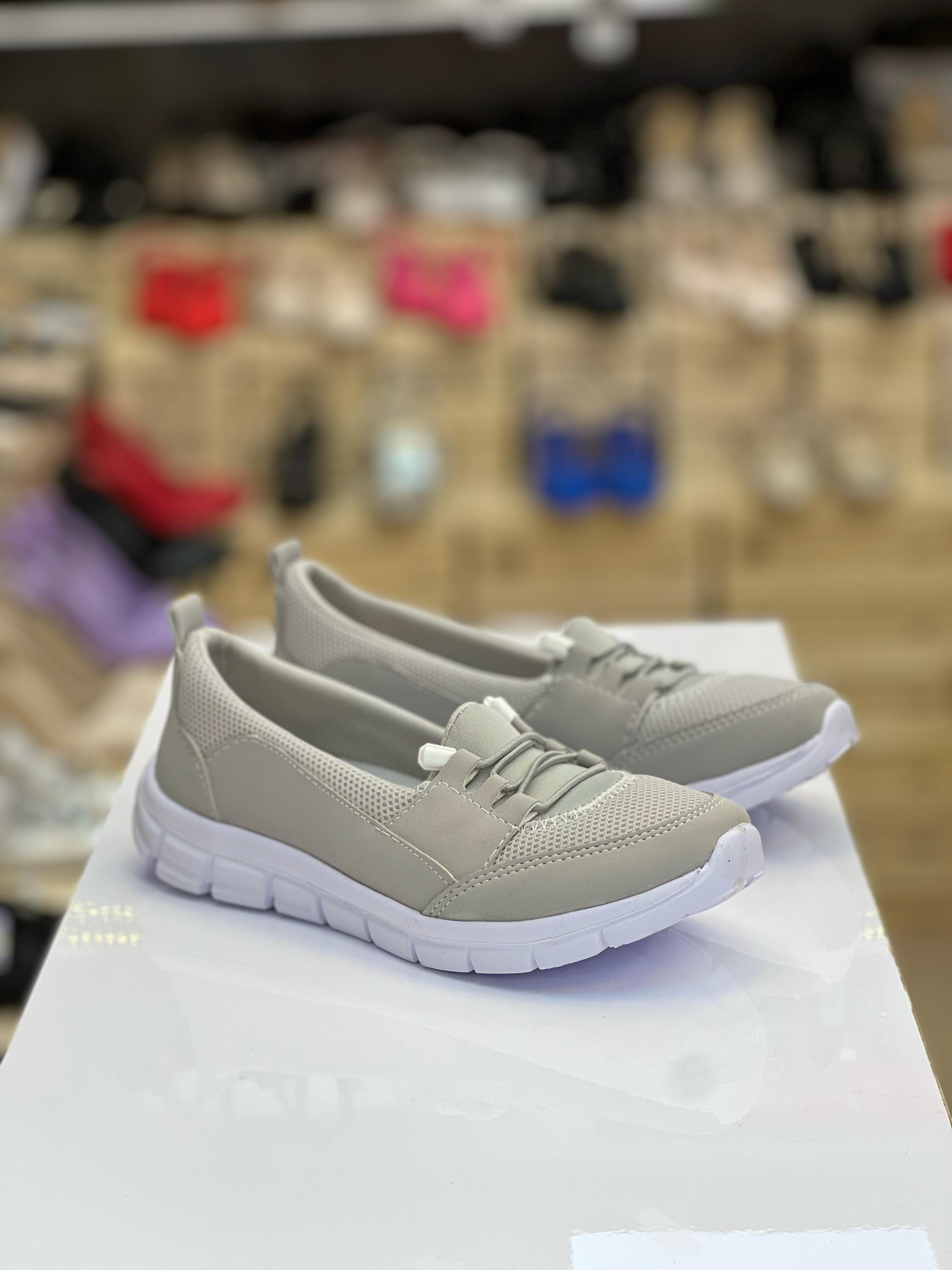 Taş Rengi Rahat Hafif Memory Kalın Taban Yürüyüş Günlük Bez Spor Ayakkabı