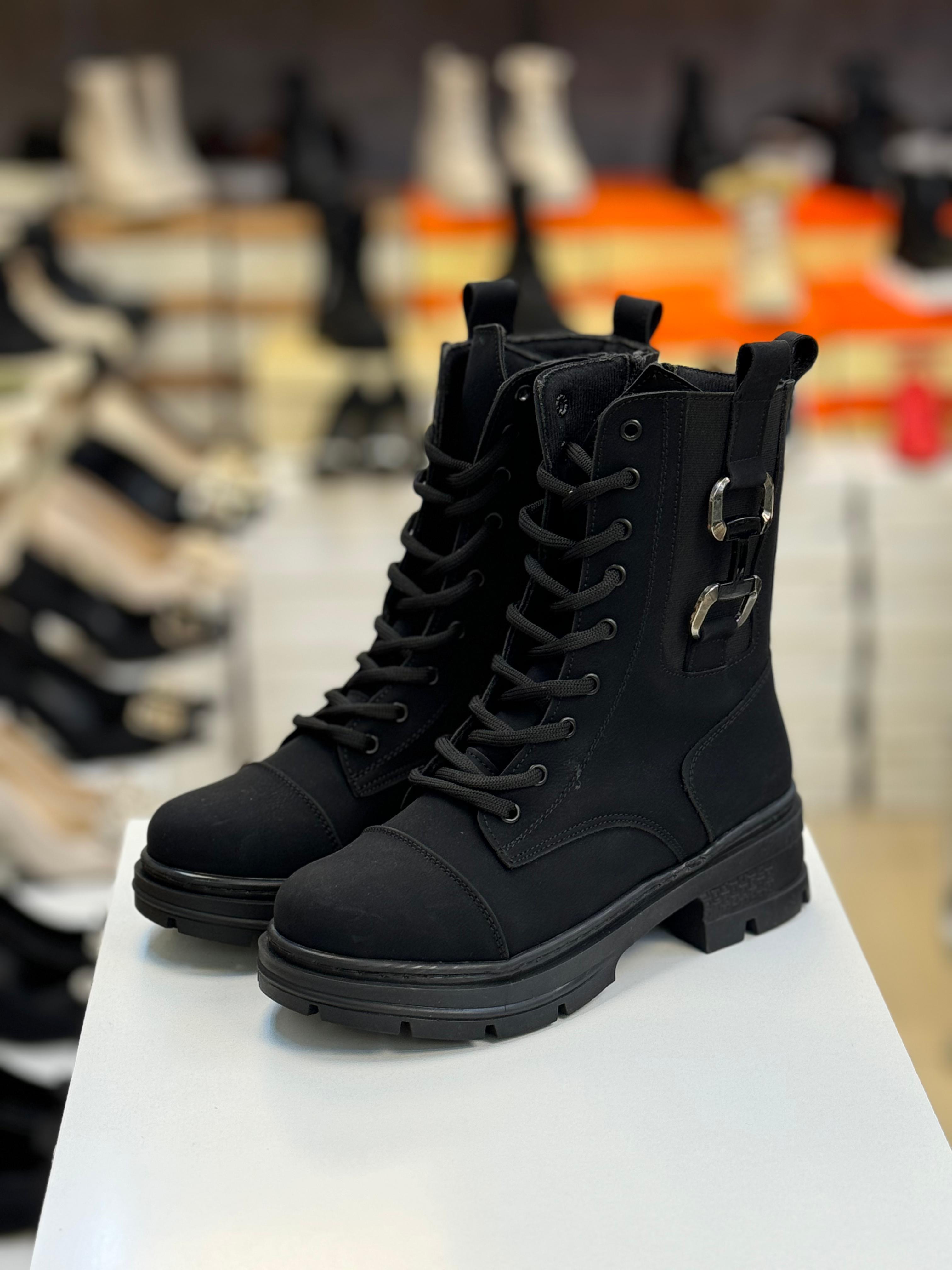 Tokalı Tabanı Kaymaz Üşütmez Bağcıklı Postal Bot