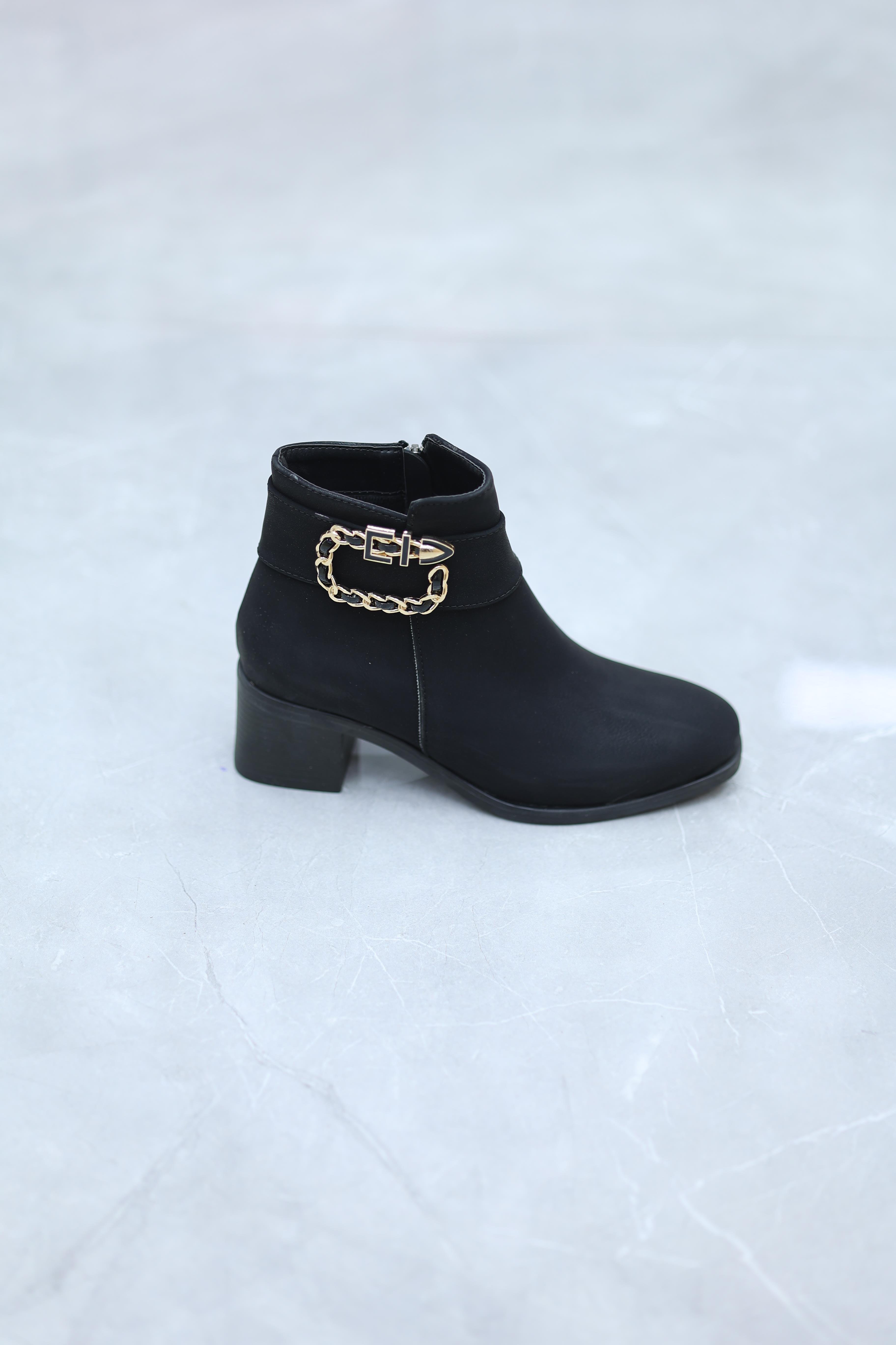 Topuklu Kaymaz Taban Zümrüt Malzeme Kadın Bot