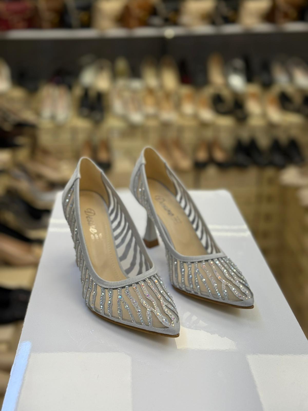 Tüllü Taşlı Lazer Stiletto Desire