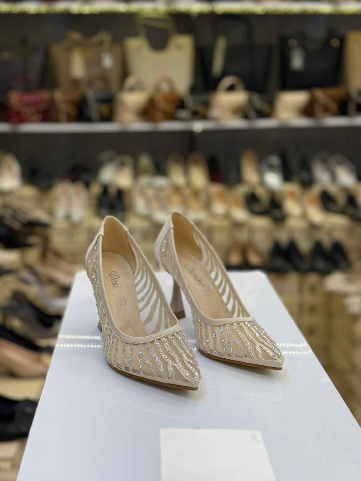 Tüllü Taşlı Lazer Stiletto Desire