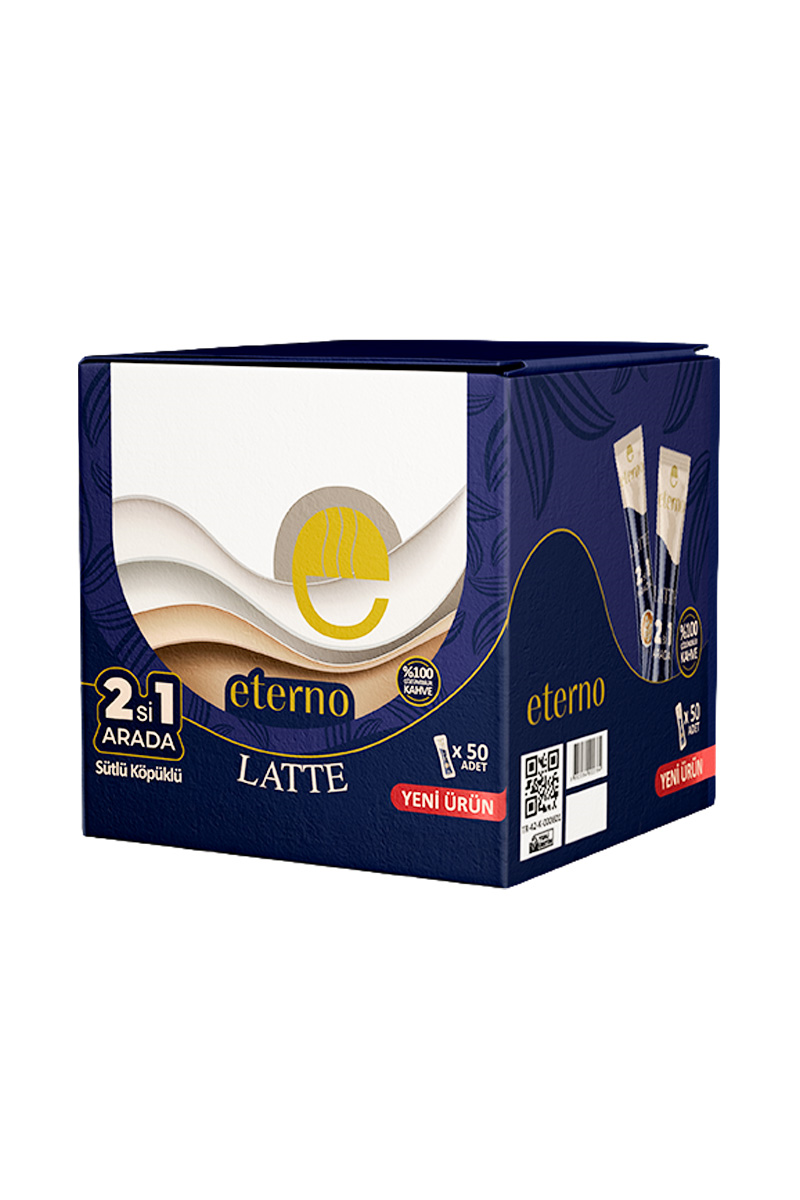 Eterno 2'si 1 Arada Latte Kahve 12g - 50'li Paket