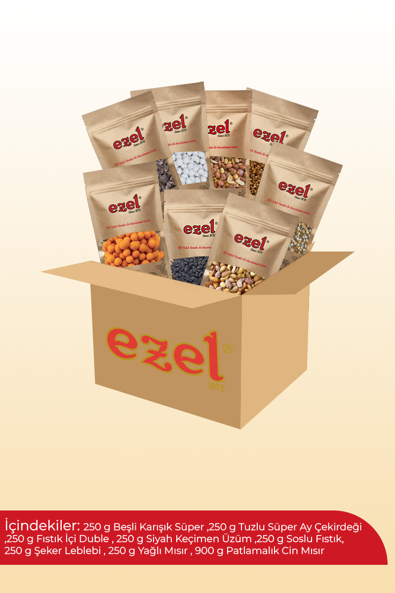 Ezel Kuruyemiş Ekonomik Kış Lezzet Seti – Sekiz Malzemeli 
