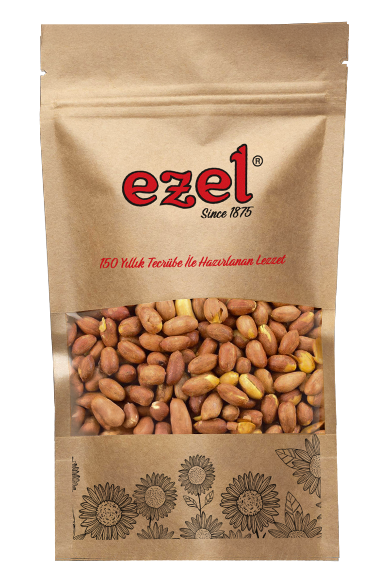 Ezel Kuruyemiş Kavrulmuş Duble Tuzsuz Yer Fıstığı 250gr -  Zipli Ambalaj