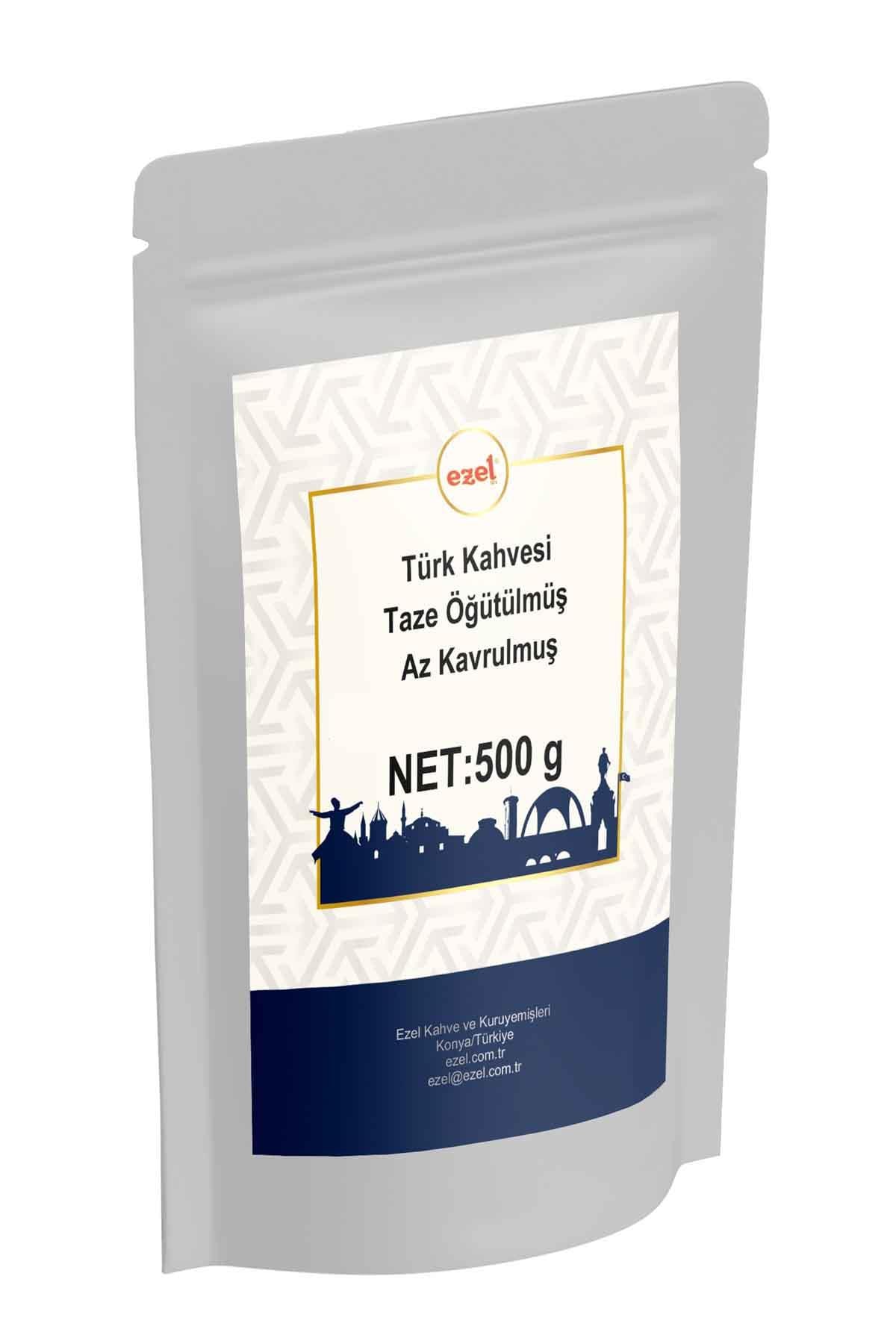 Ezel Türk Kahvesi – Az Kavrulmuş ve Taze Öğütülmüş 500gr - Zipli Ambalaj  