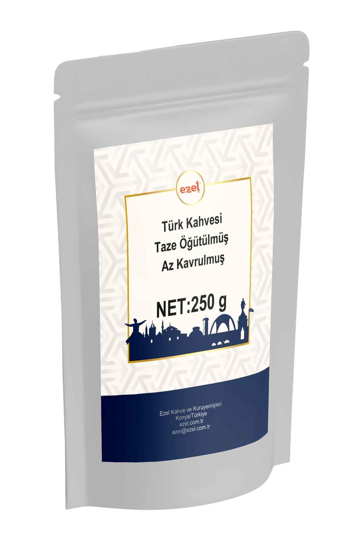 Ezel Türk Kahvesi – Az Kavrulmuş ve Taze Öğütülmüş 250gr - Zipli Ambalaj  