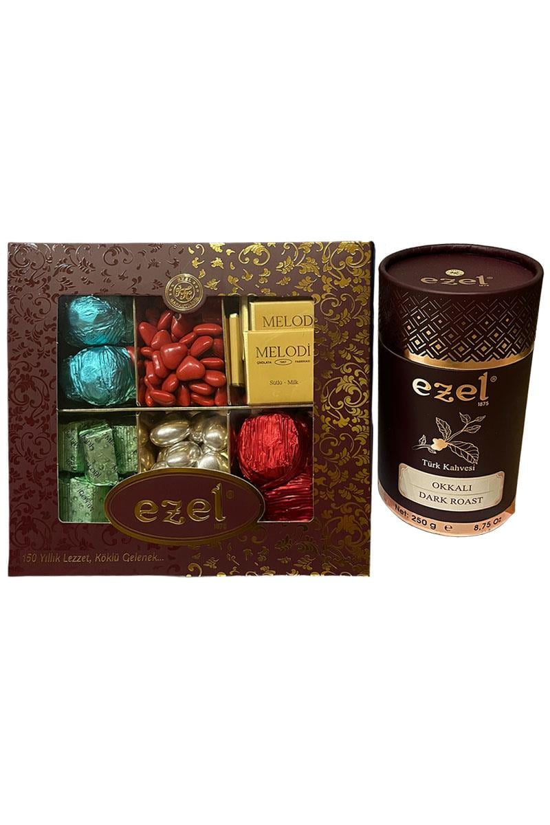 Ezel Vefa Okkalı Türk Kahvesi 250g & Premium Çikolata Seti