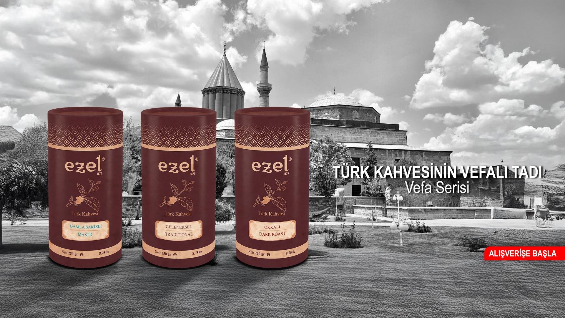 Ezel  Vefa Serisi  Türk Kahvesi 3'lü  Lezzet