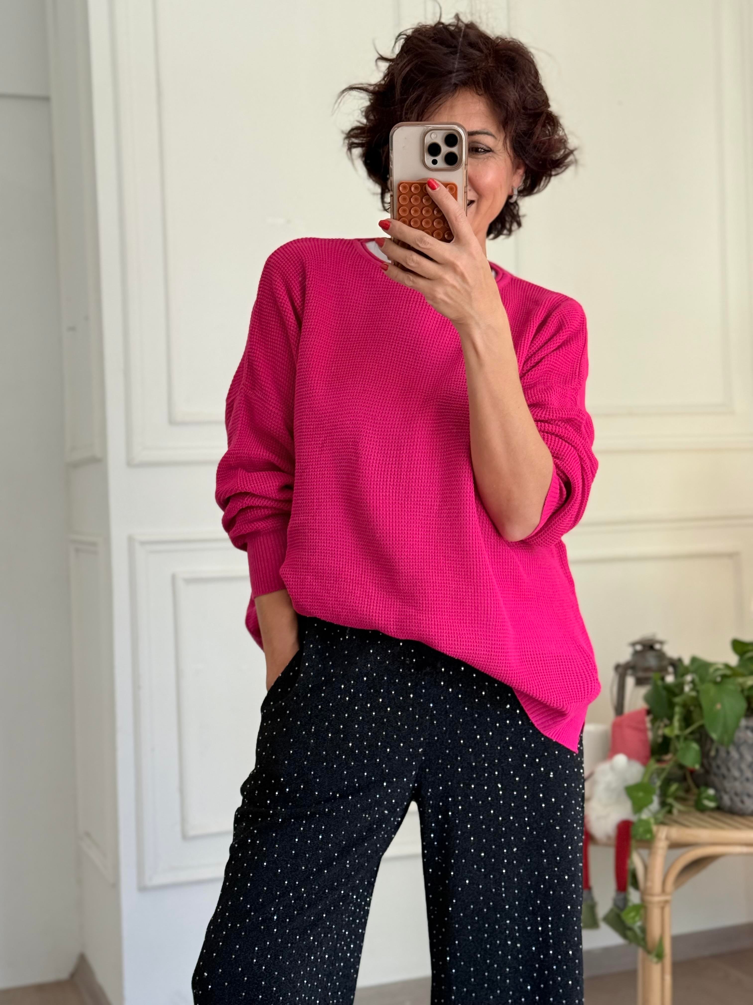 Beli Lastikli Geniş Paça Taşlı Pantolon