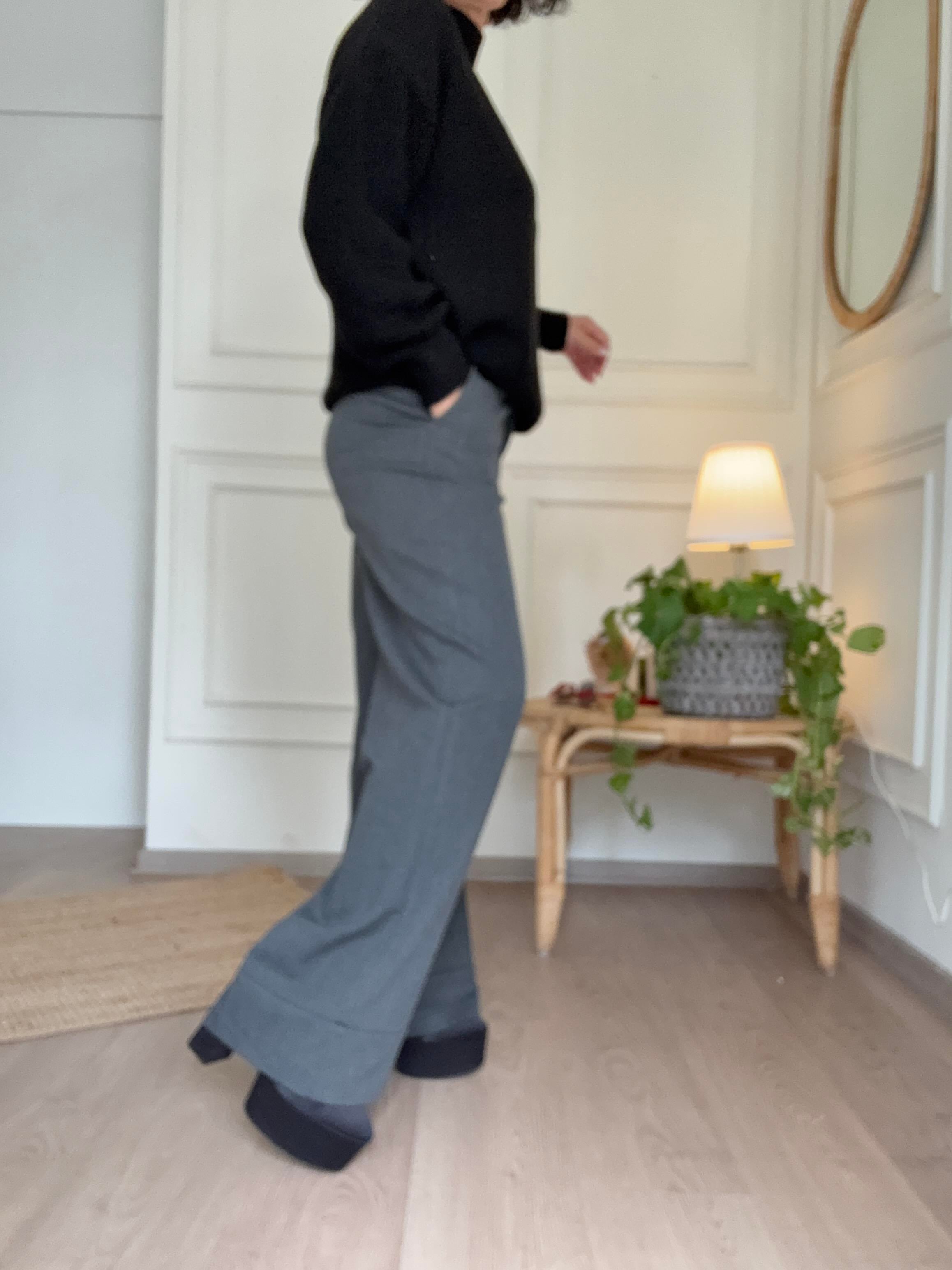 Bol Paça Pantolon Gri