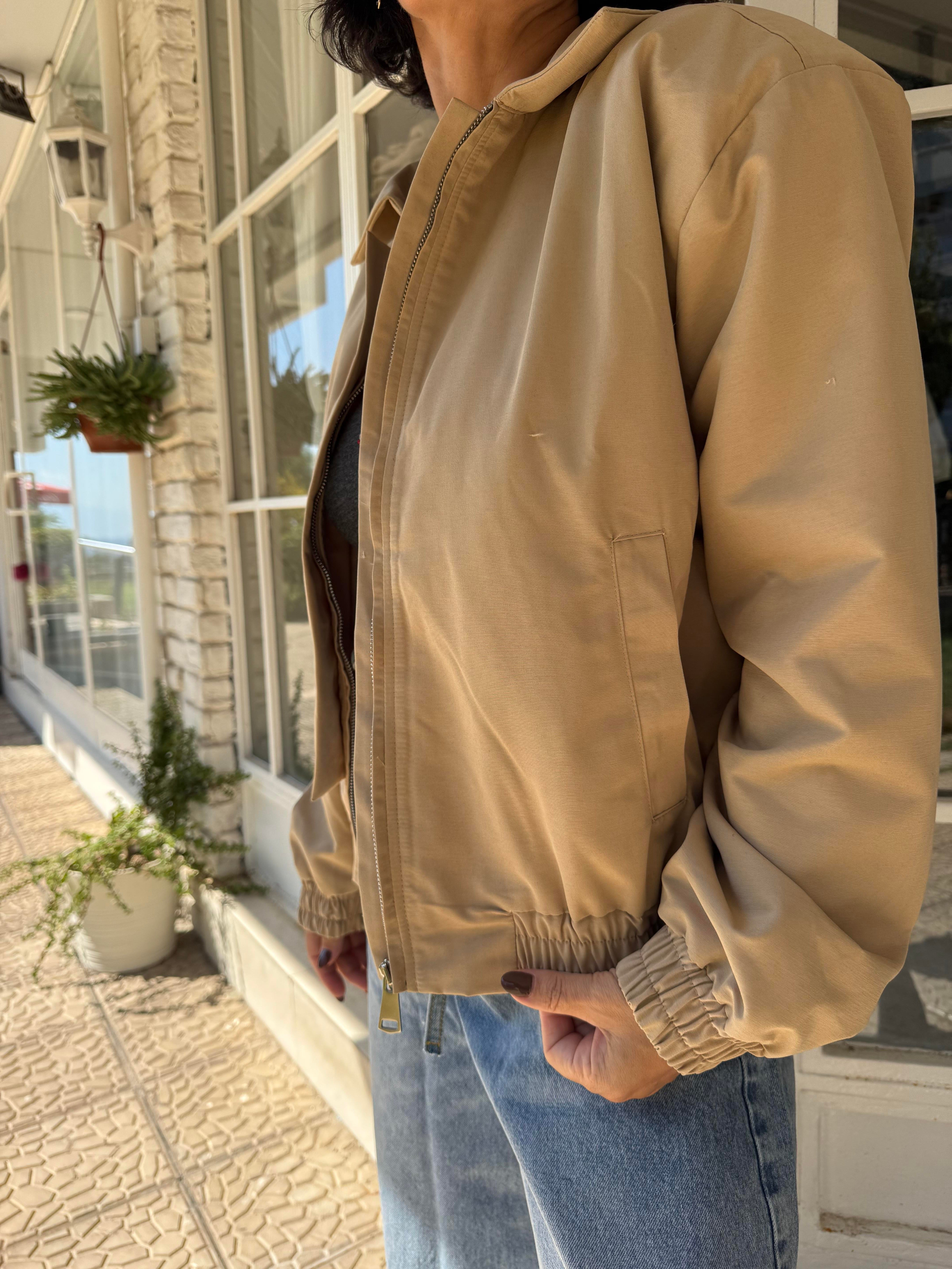 Bomber Ceket Bej