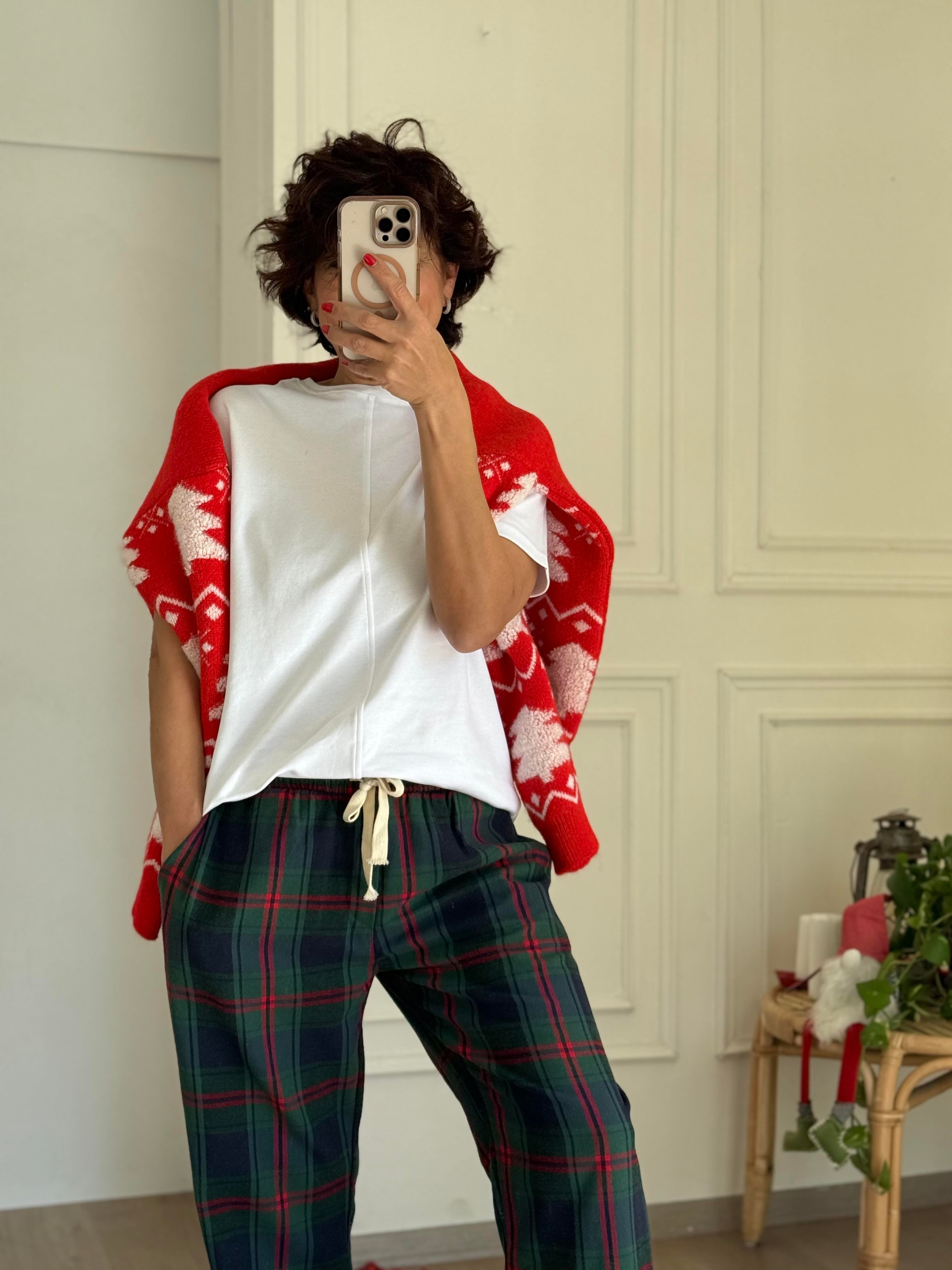 Ekose Pijama Altı Yeşil