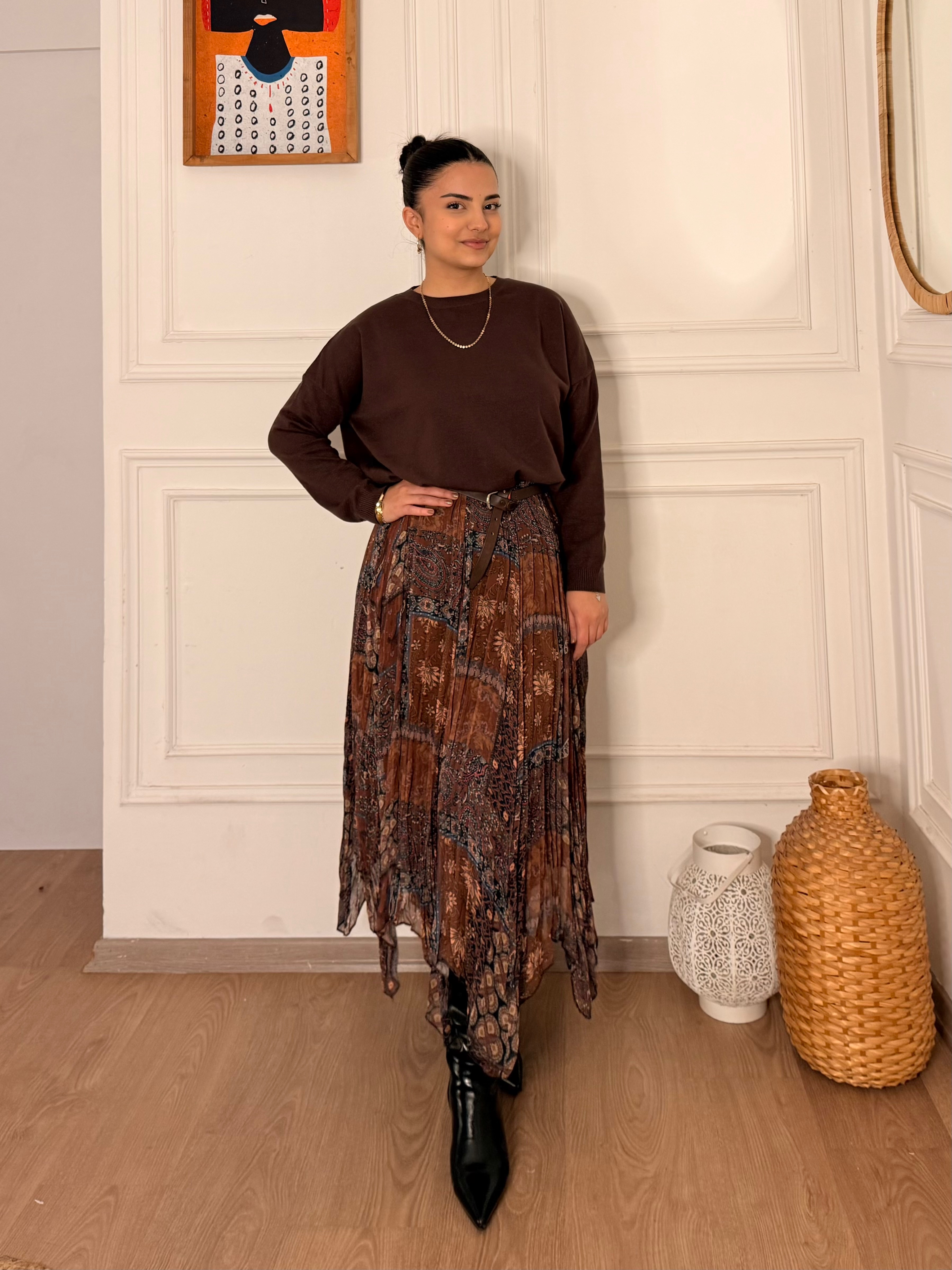 Etnik Şifon Etek