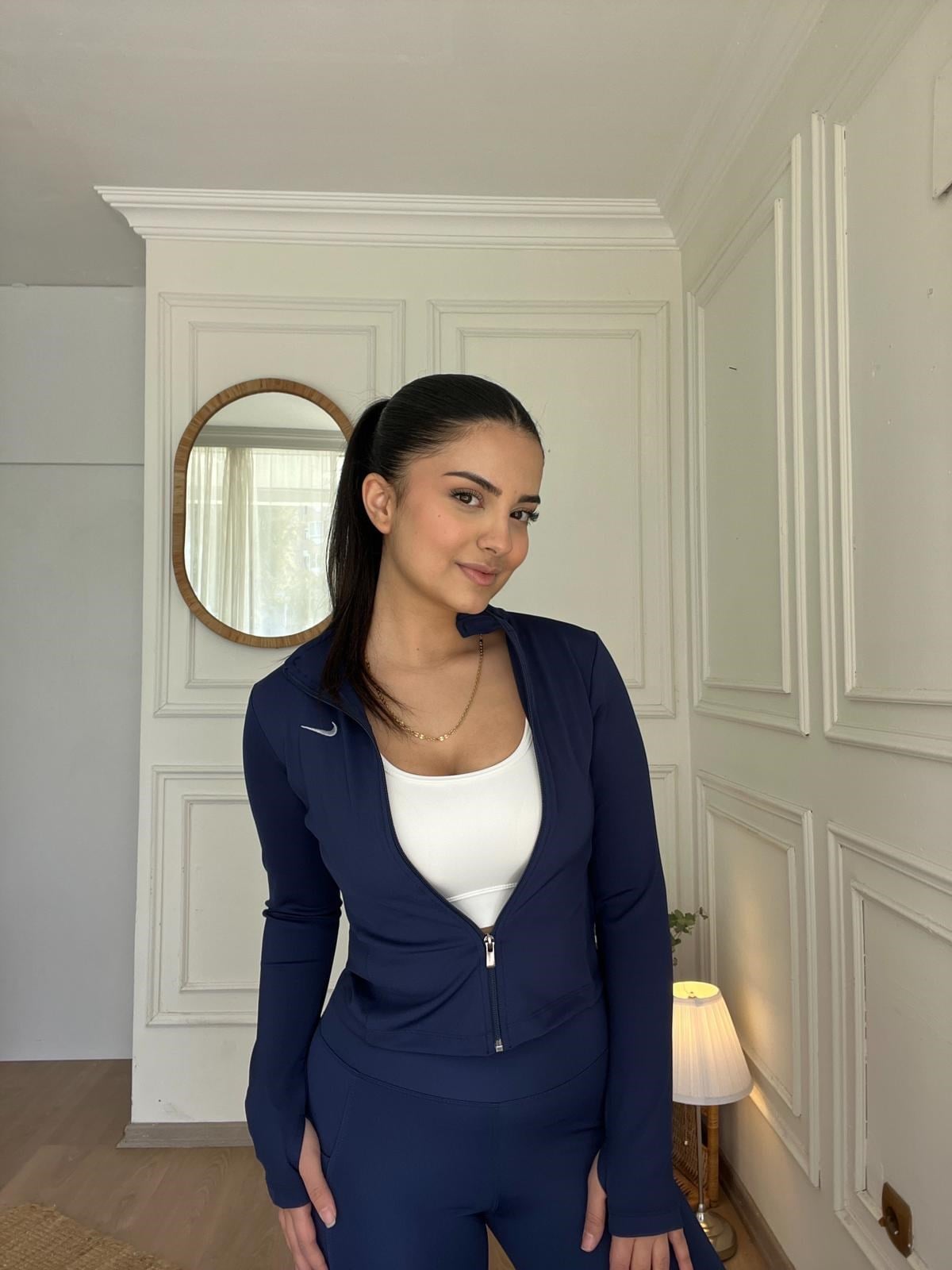 Fermuarlı Sportif Top Lacivert