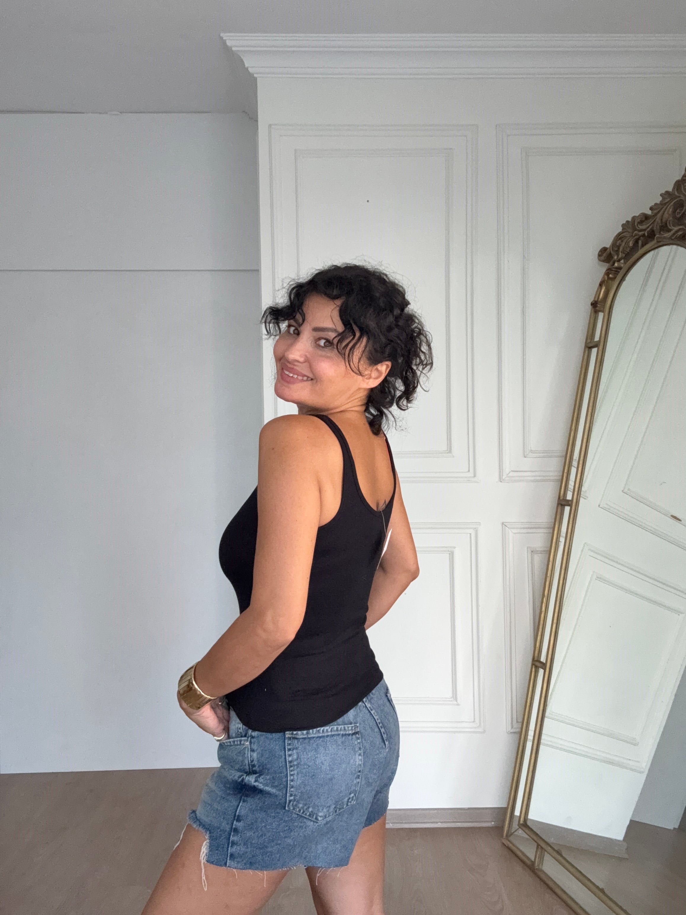 Full Likralı Atlet Siyah