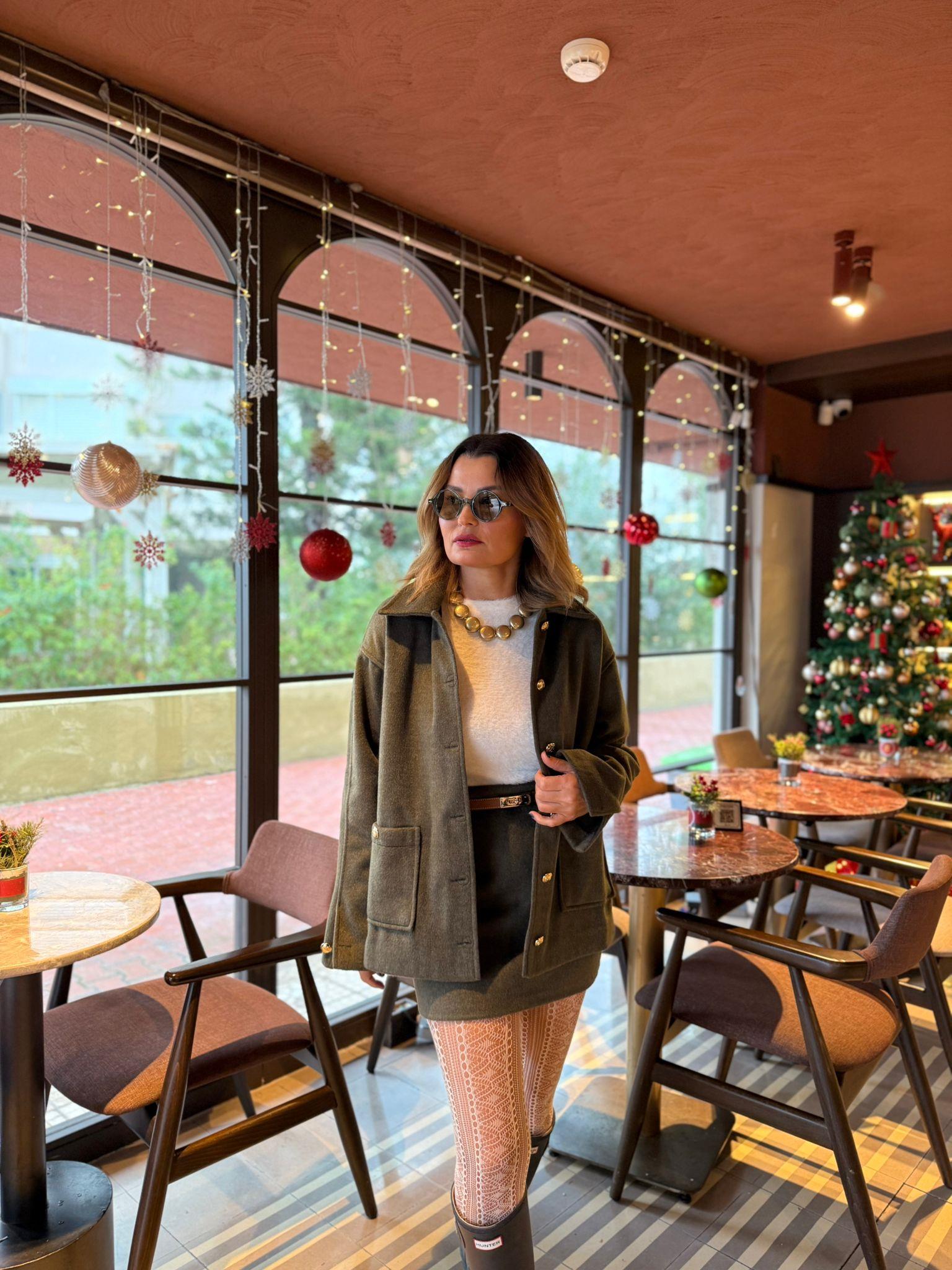 Kaşe Ceket Haki