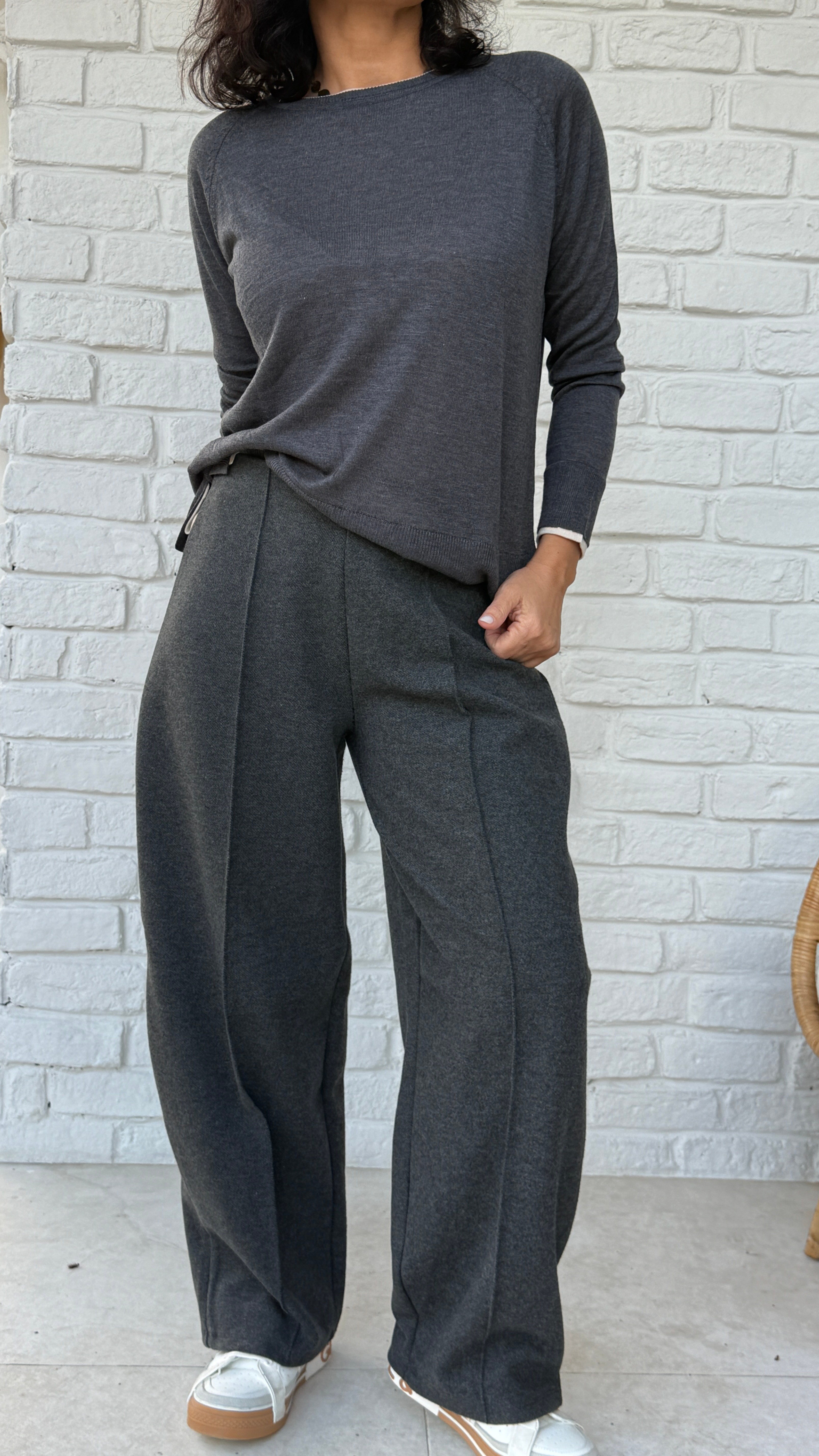 Kaşe Kumaş Pantalon Antrasit