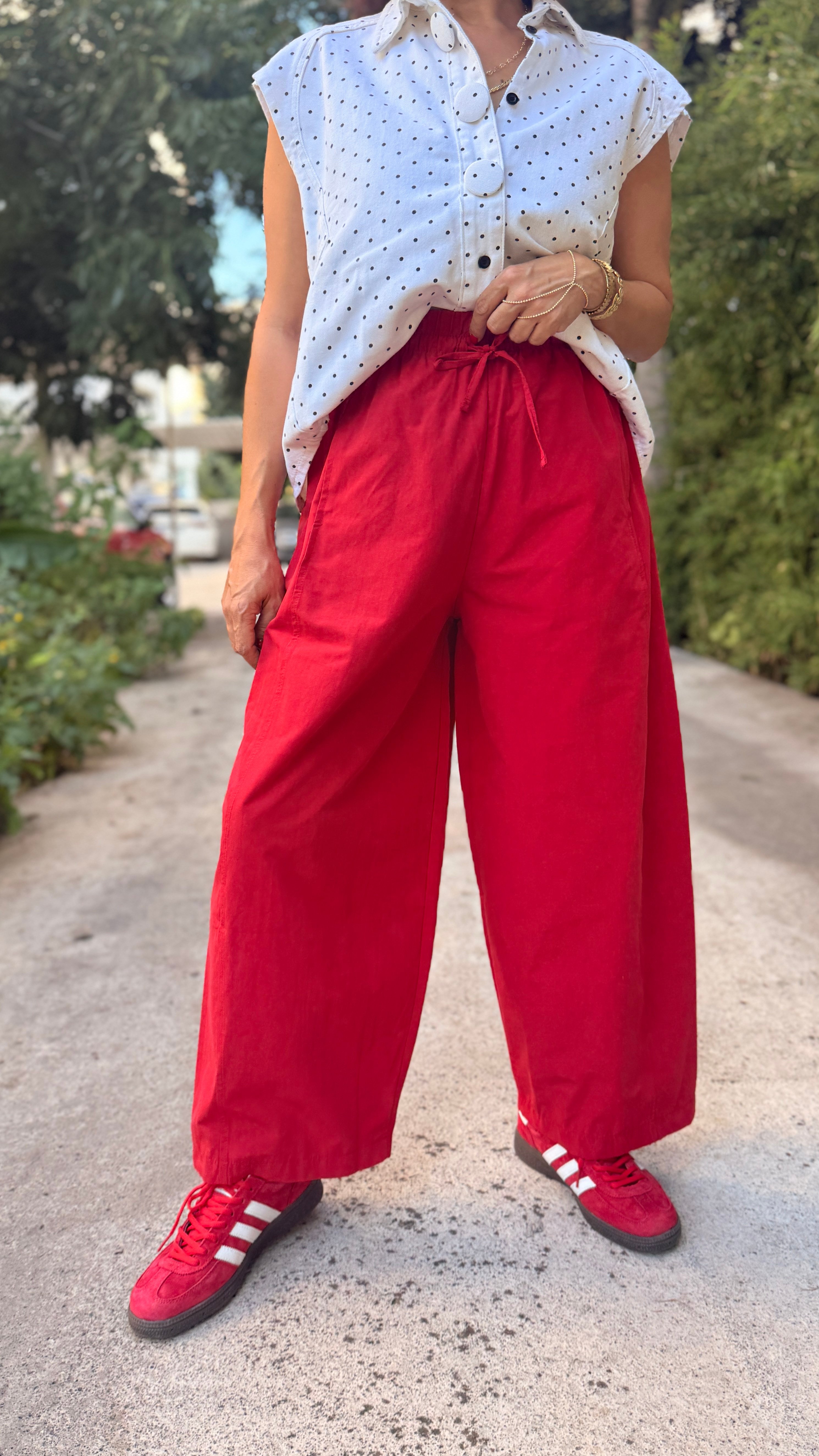 Kırmızı Baggy Pantolon 