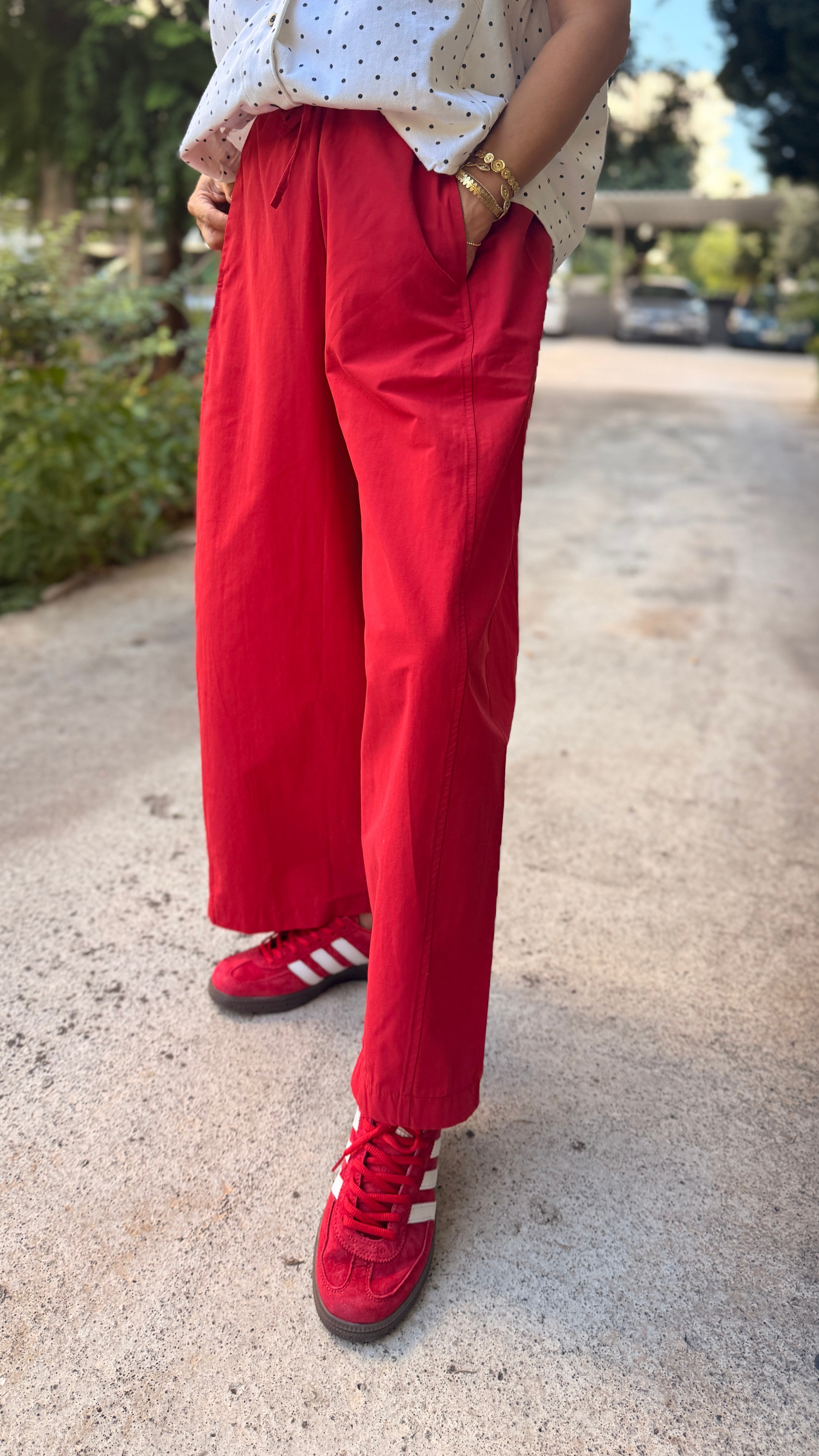 Kırmızı Baggy Pantolon 