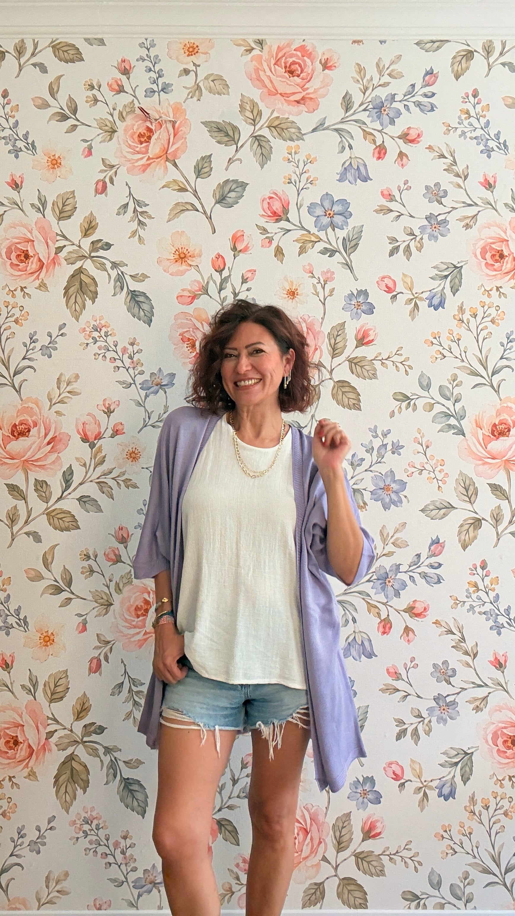 Kısa Kolu Hırka Mor