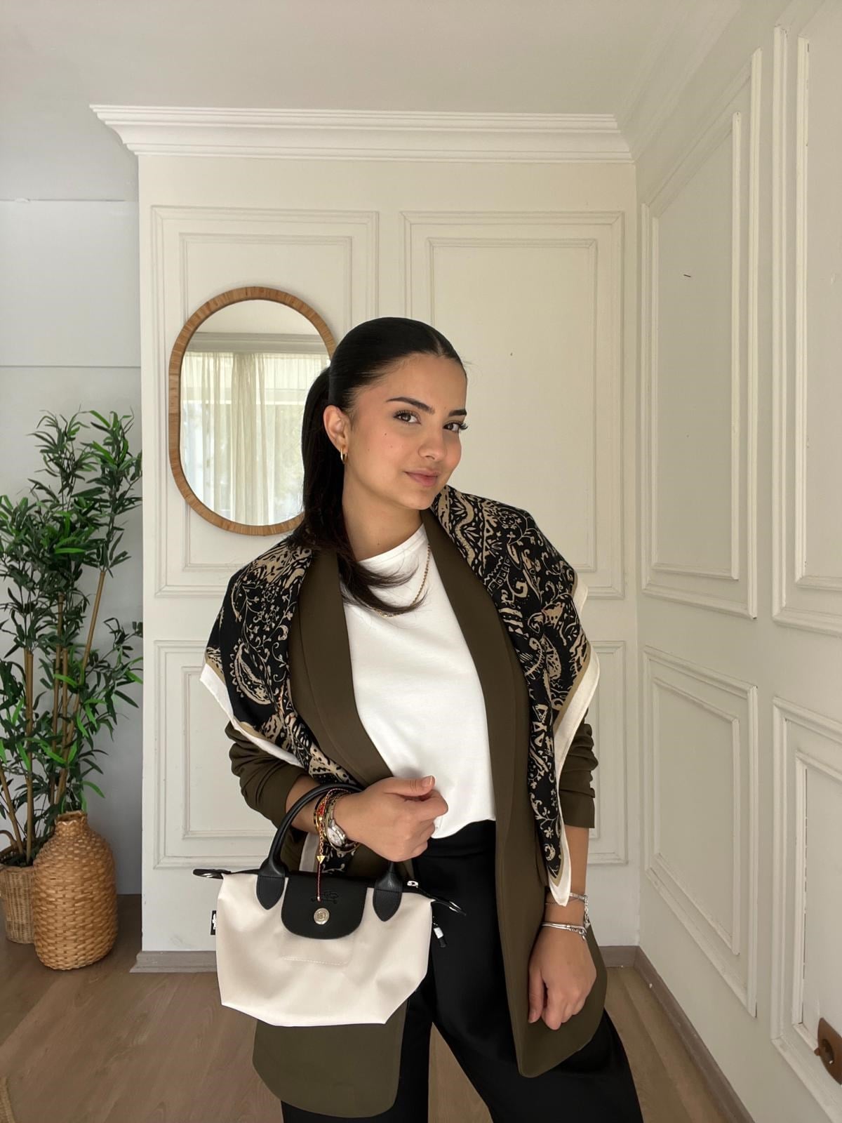 Kolu Büzgülü Blazer Haki