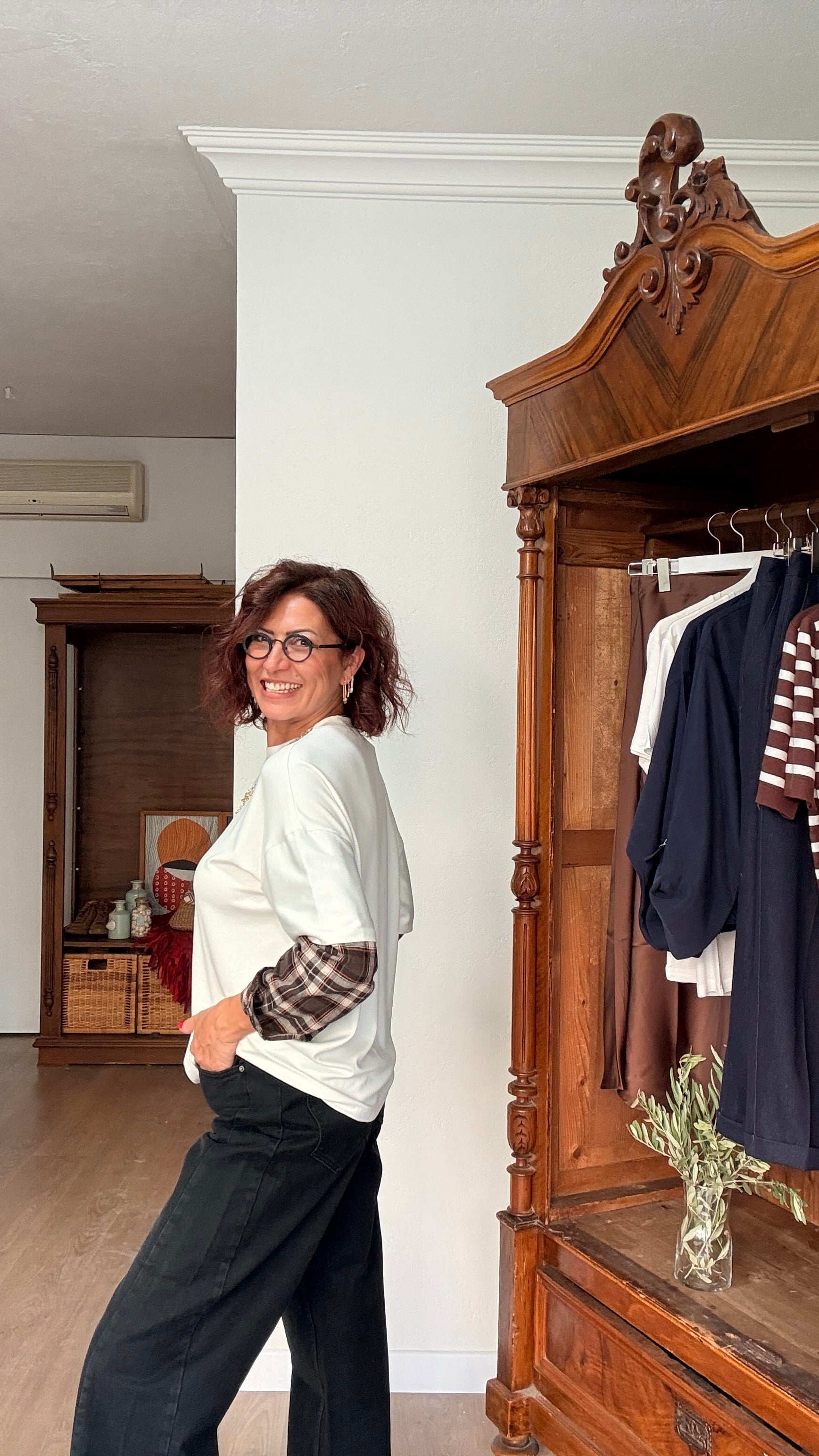 Kolu Gömlek Detaylı Sweatshirt