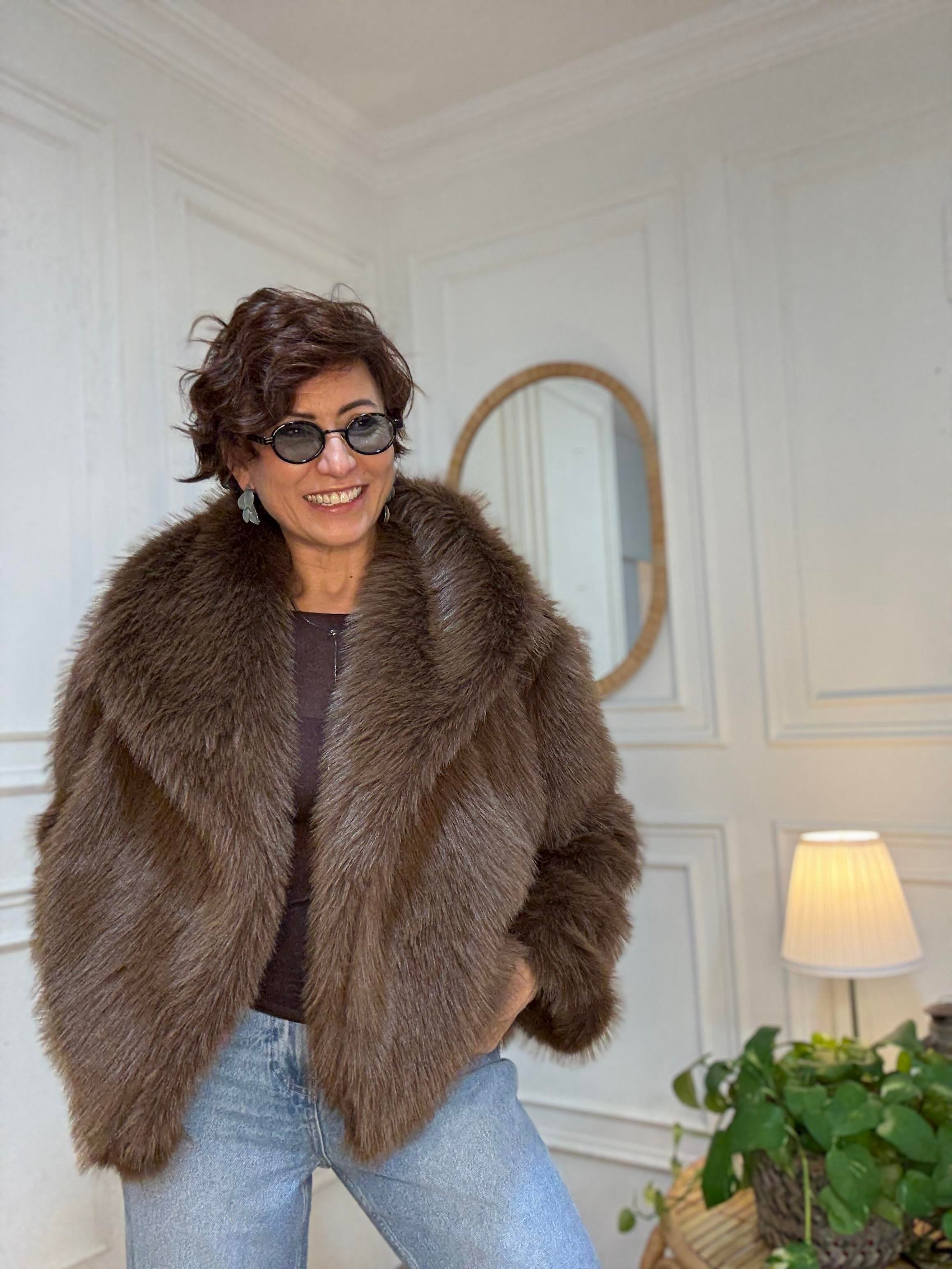 Lolita Şal yaka Kürk Kahverengi