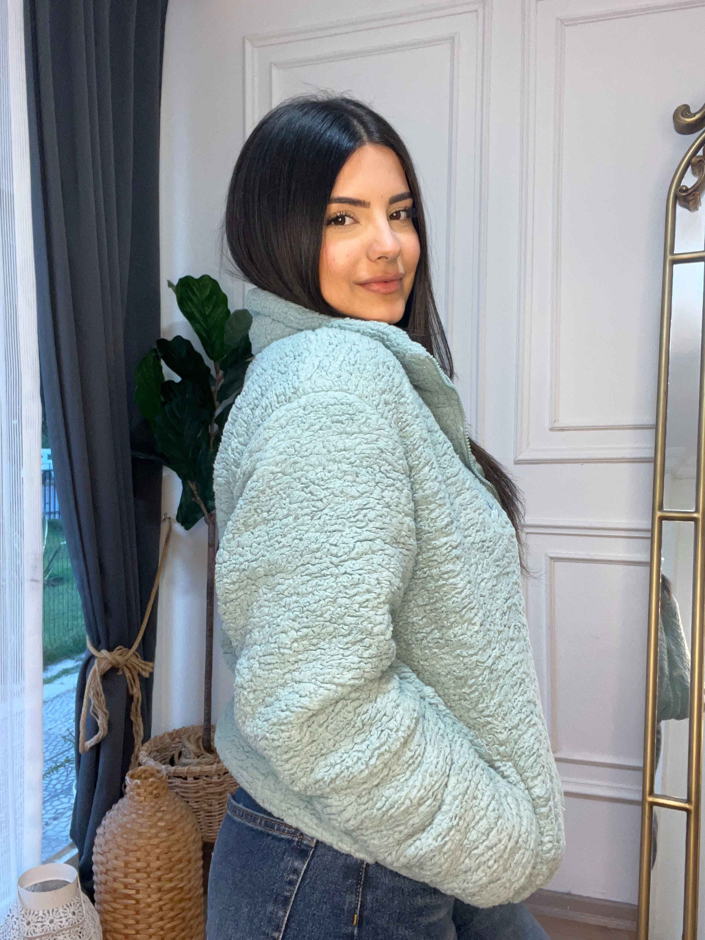 Lulu Yumoş Polar Mont Su Yeşili