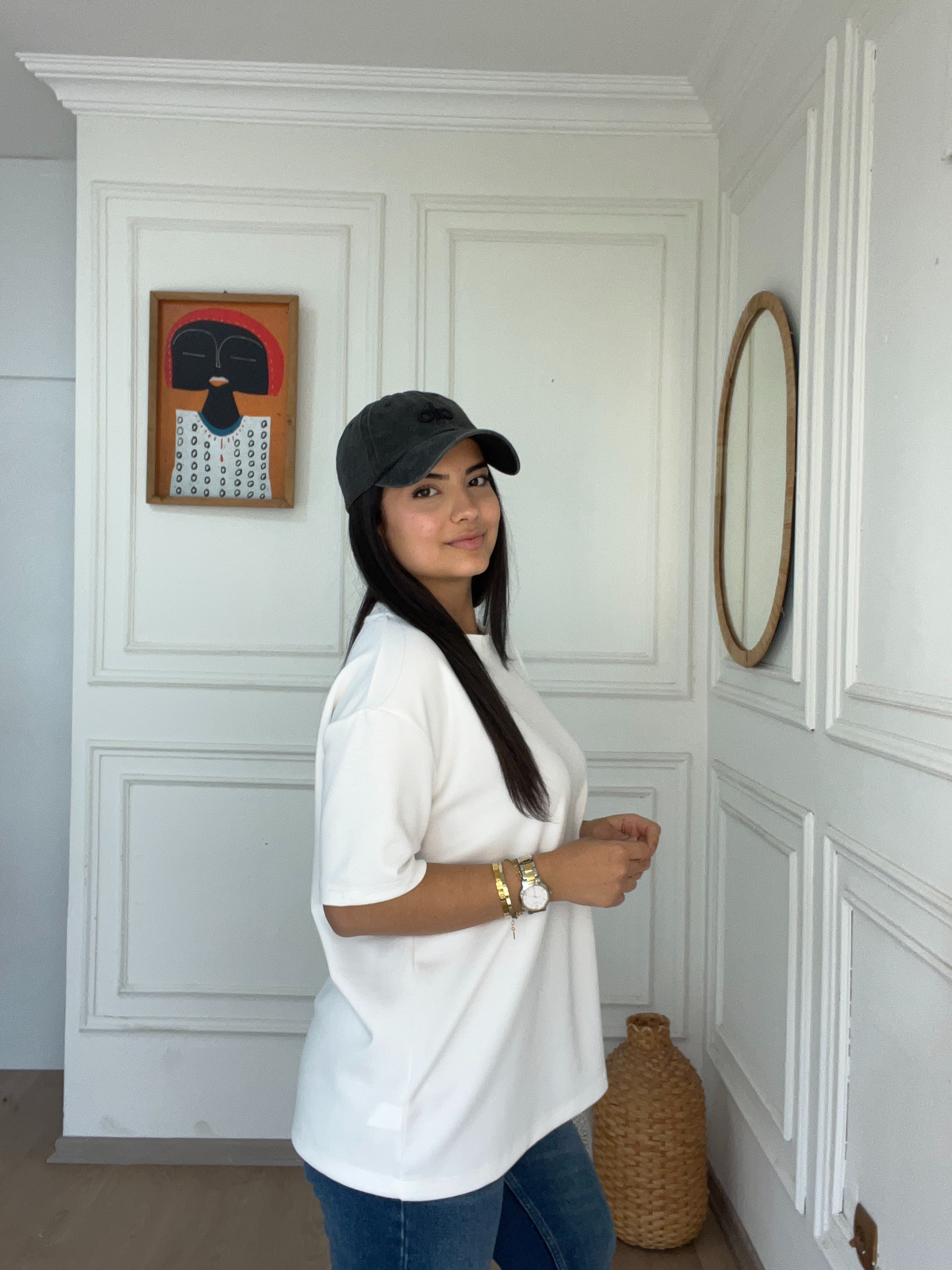 Modal Kumaş Tshirt Ekru