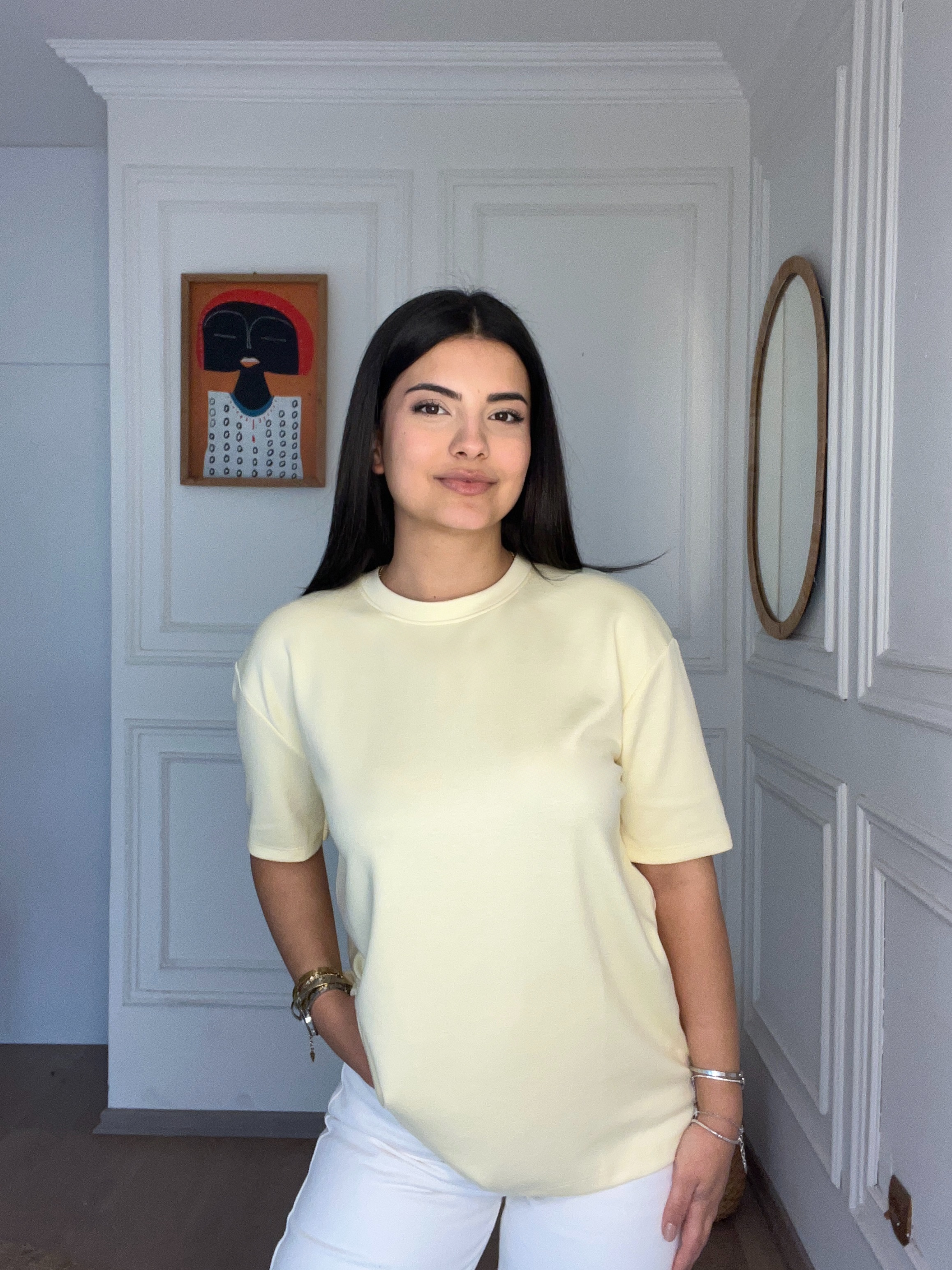 Modal Kumaş Tshirt Sarı