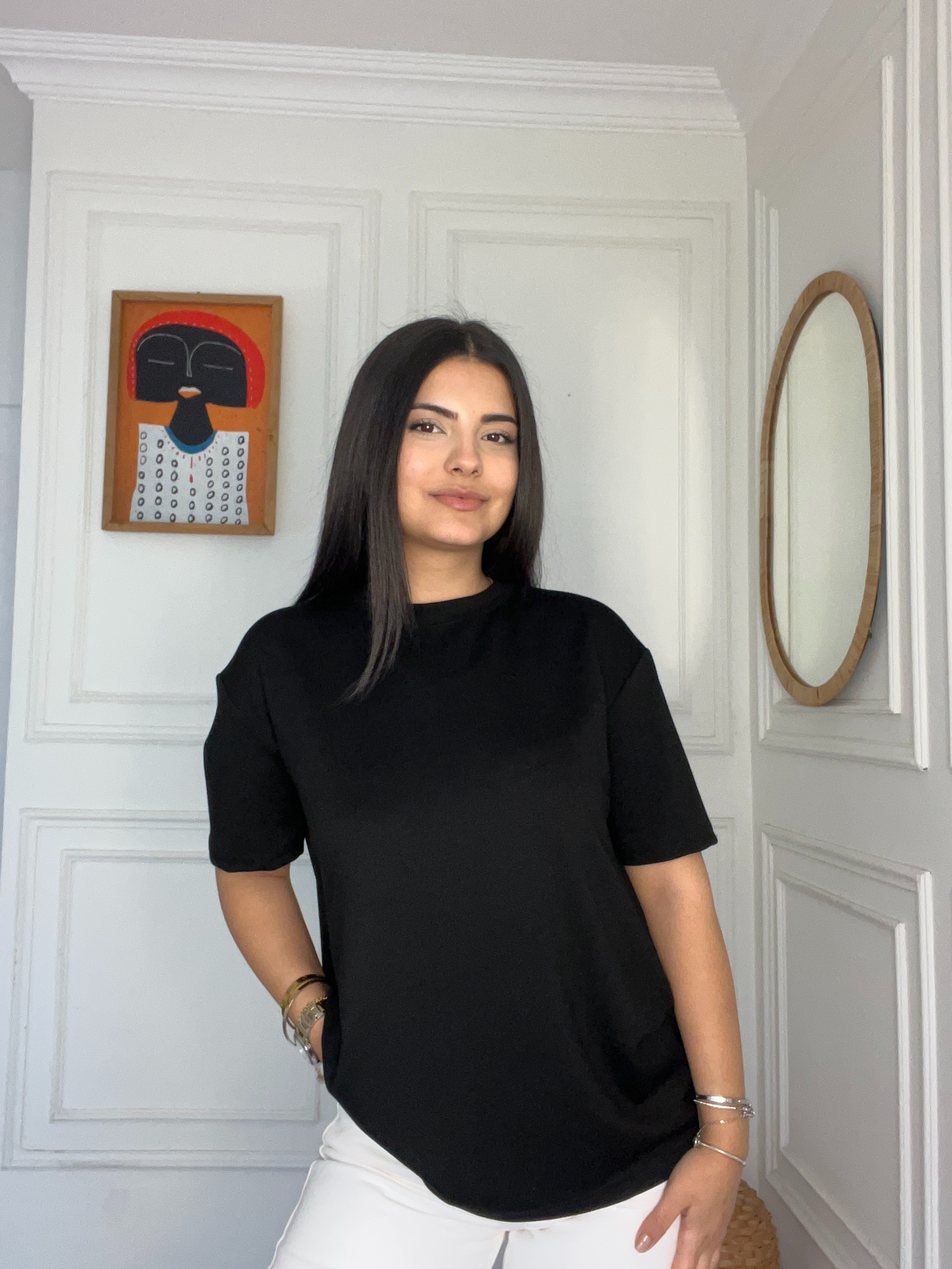 Modal Kumaş Tshirt Siyah