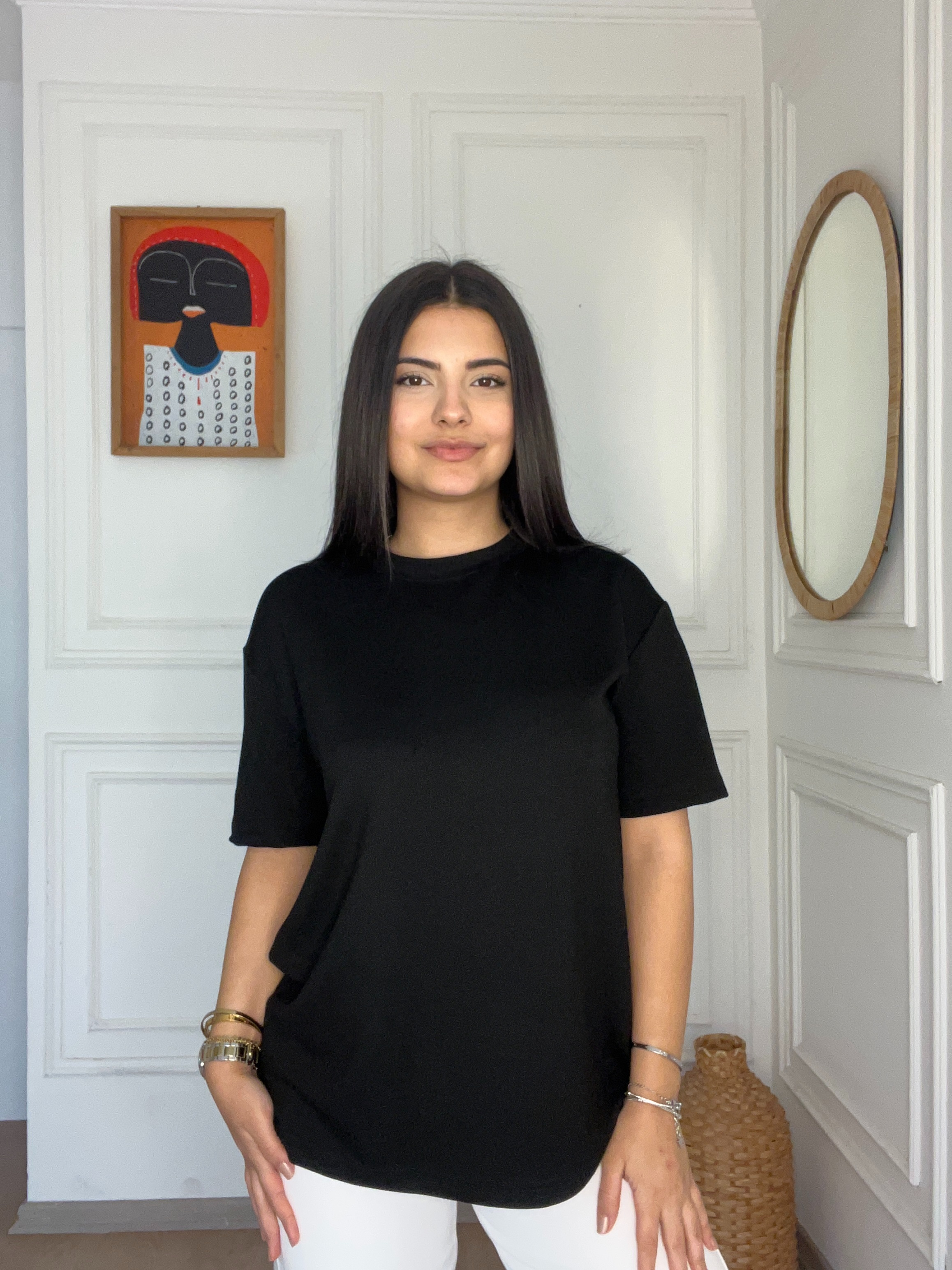 Modal Kumaş Tshirt Siyah