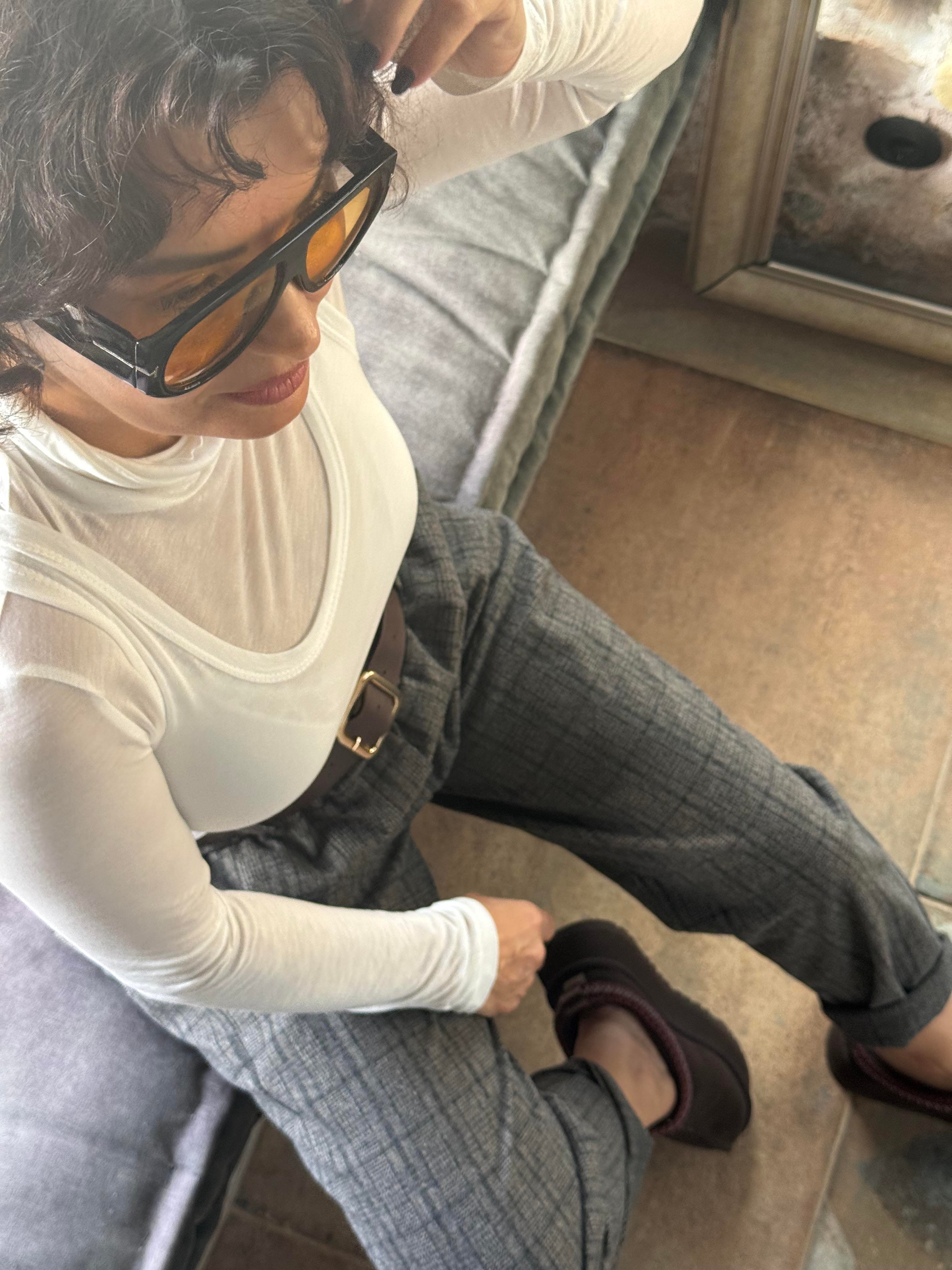 Örme Atlet Detaylı Body Ekru