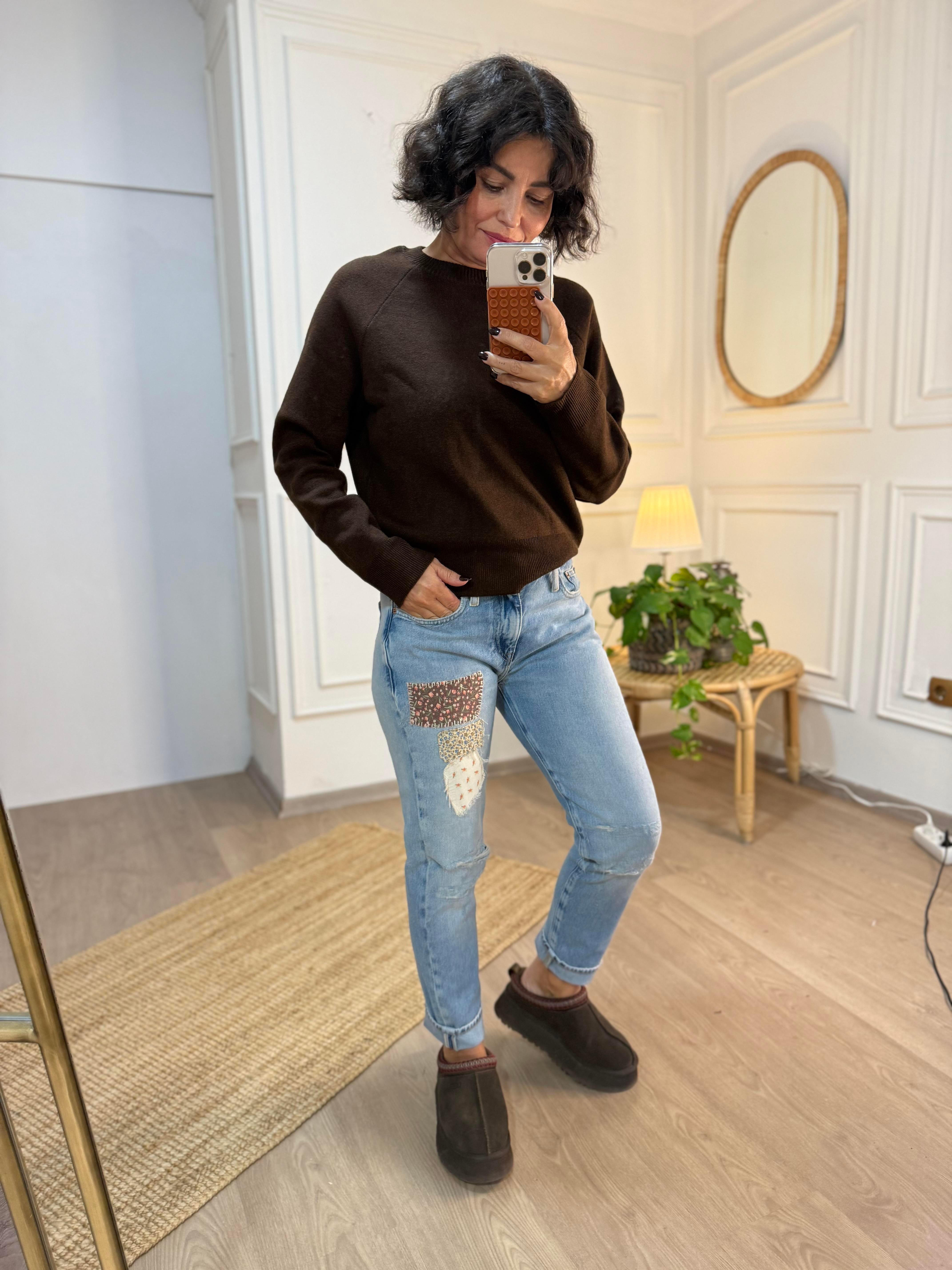 Patchwork Mom Jean