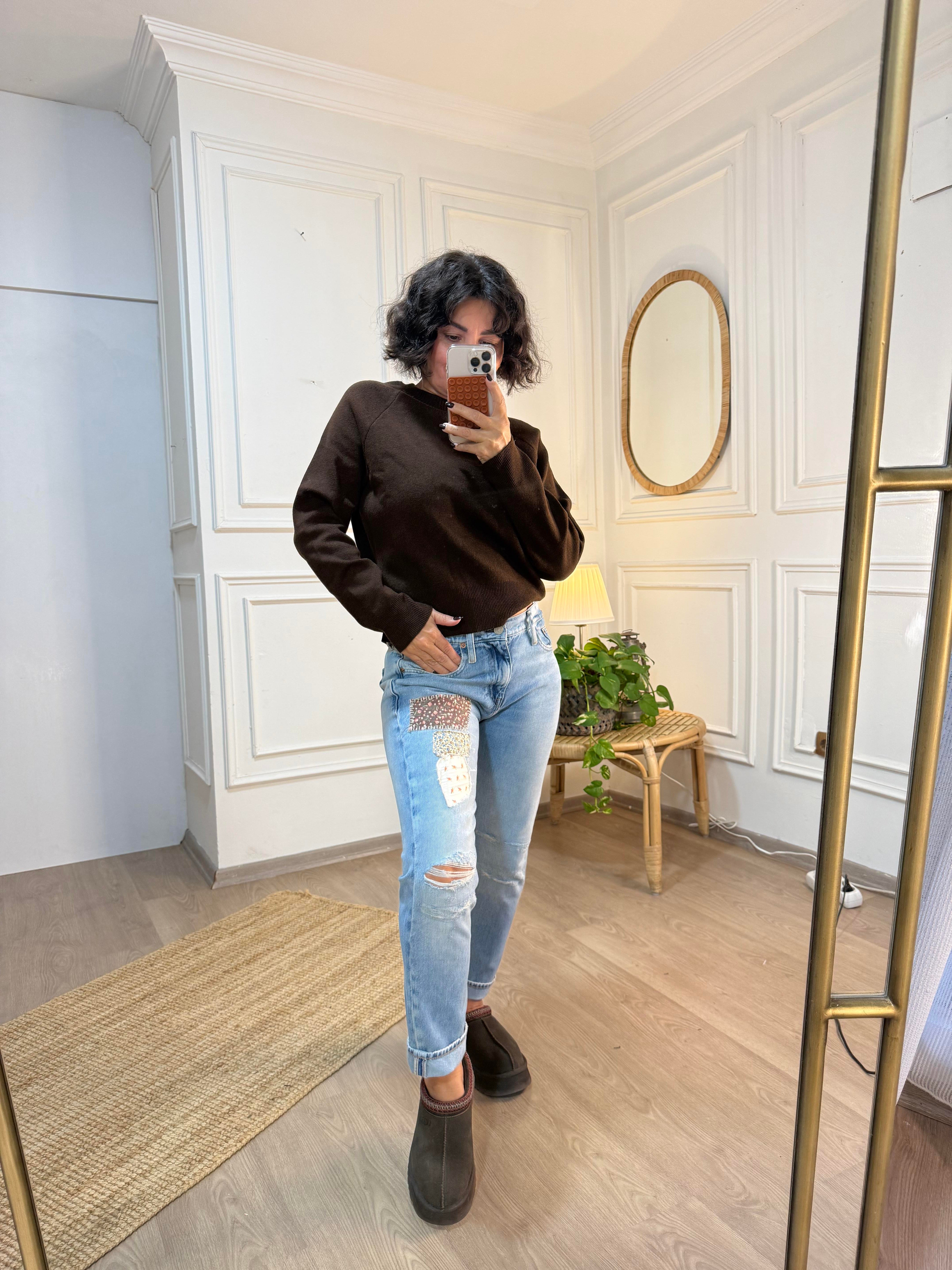 Patchwork Mom Jean
