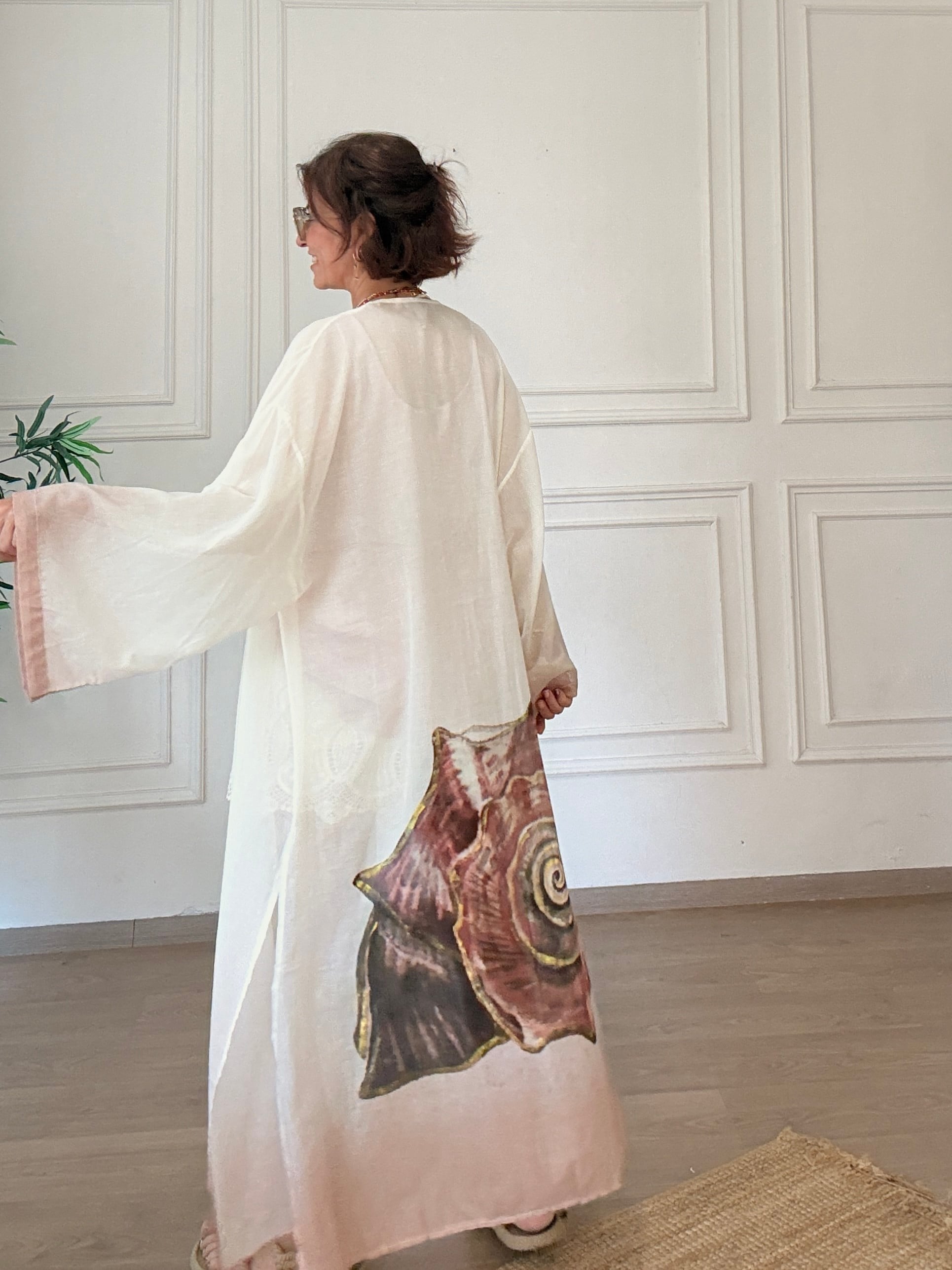 Salyangoz Desen Ham  Kimono