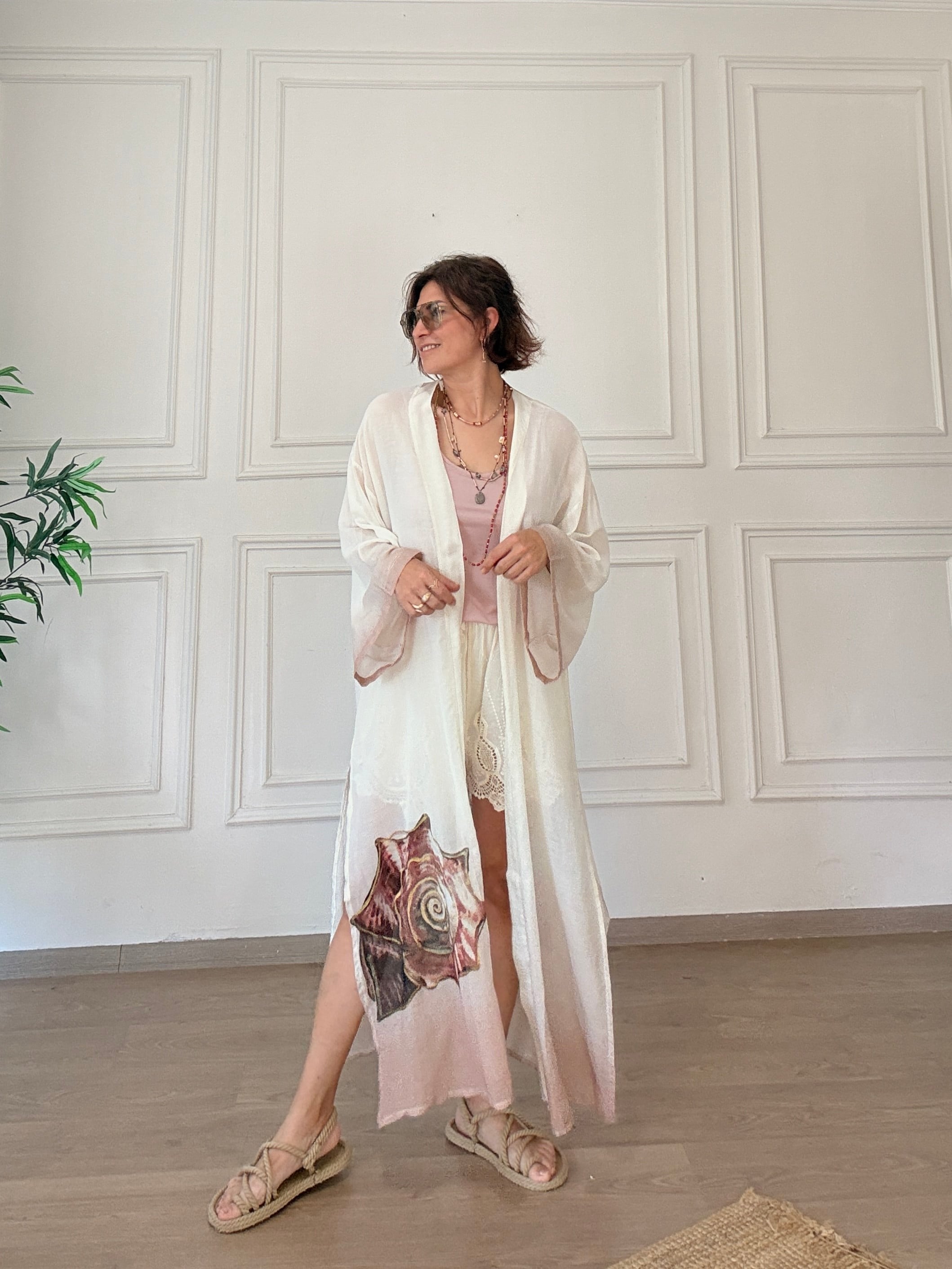 Salyangoz Desen Ham  Kimono