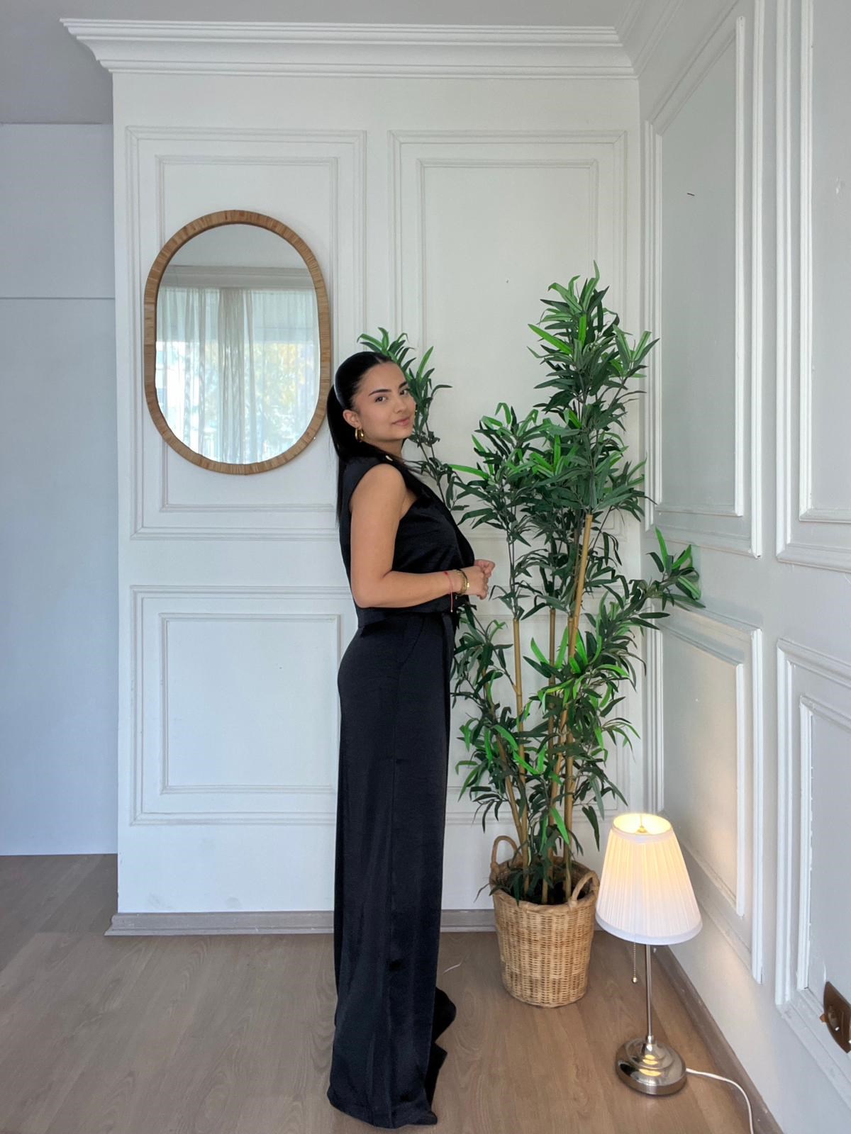 Saten Takım Siyah