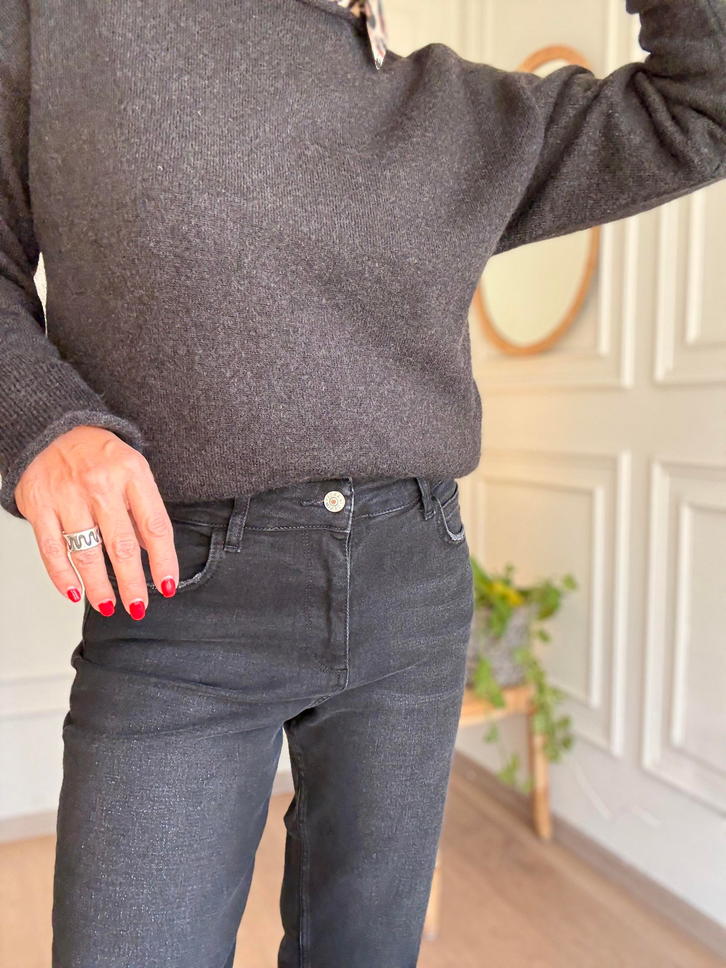 Slim Mom Fit Jean Siyah
