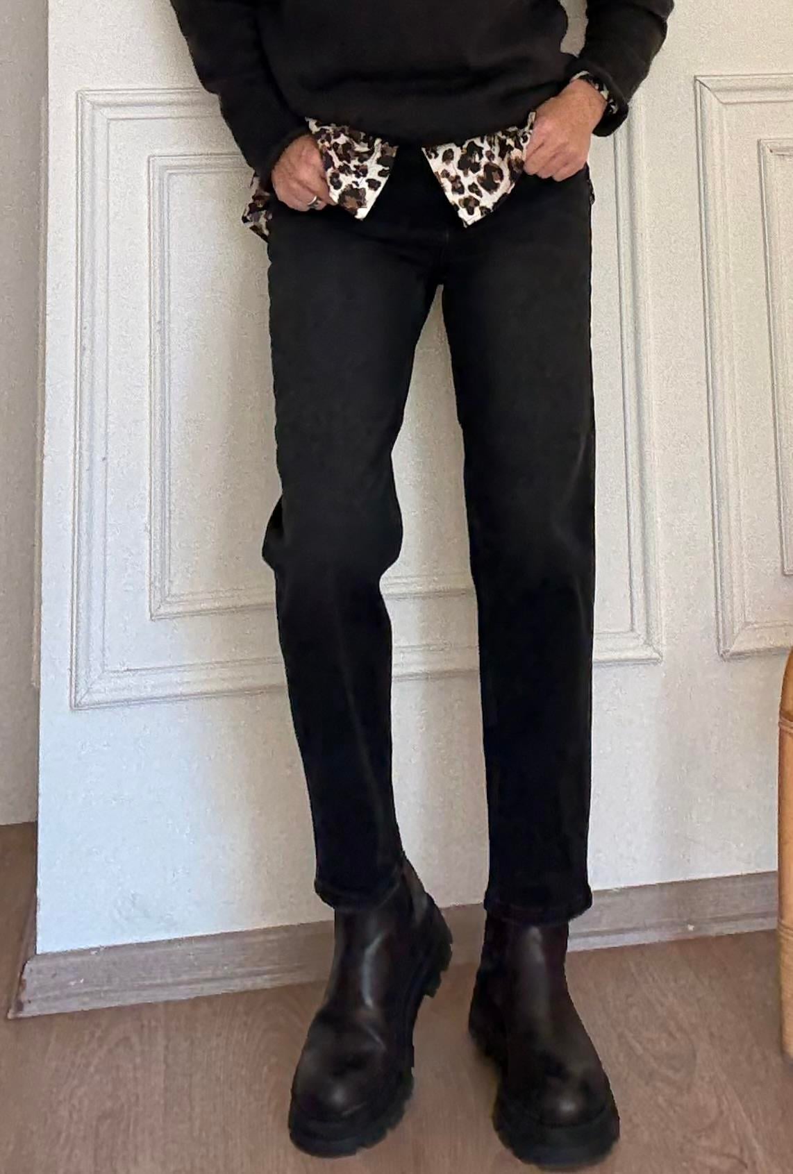 Slim Mom Fit Jean Siyah