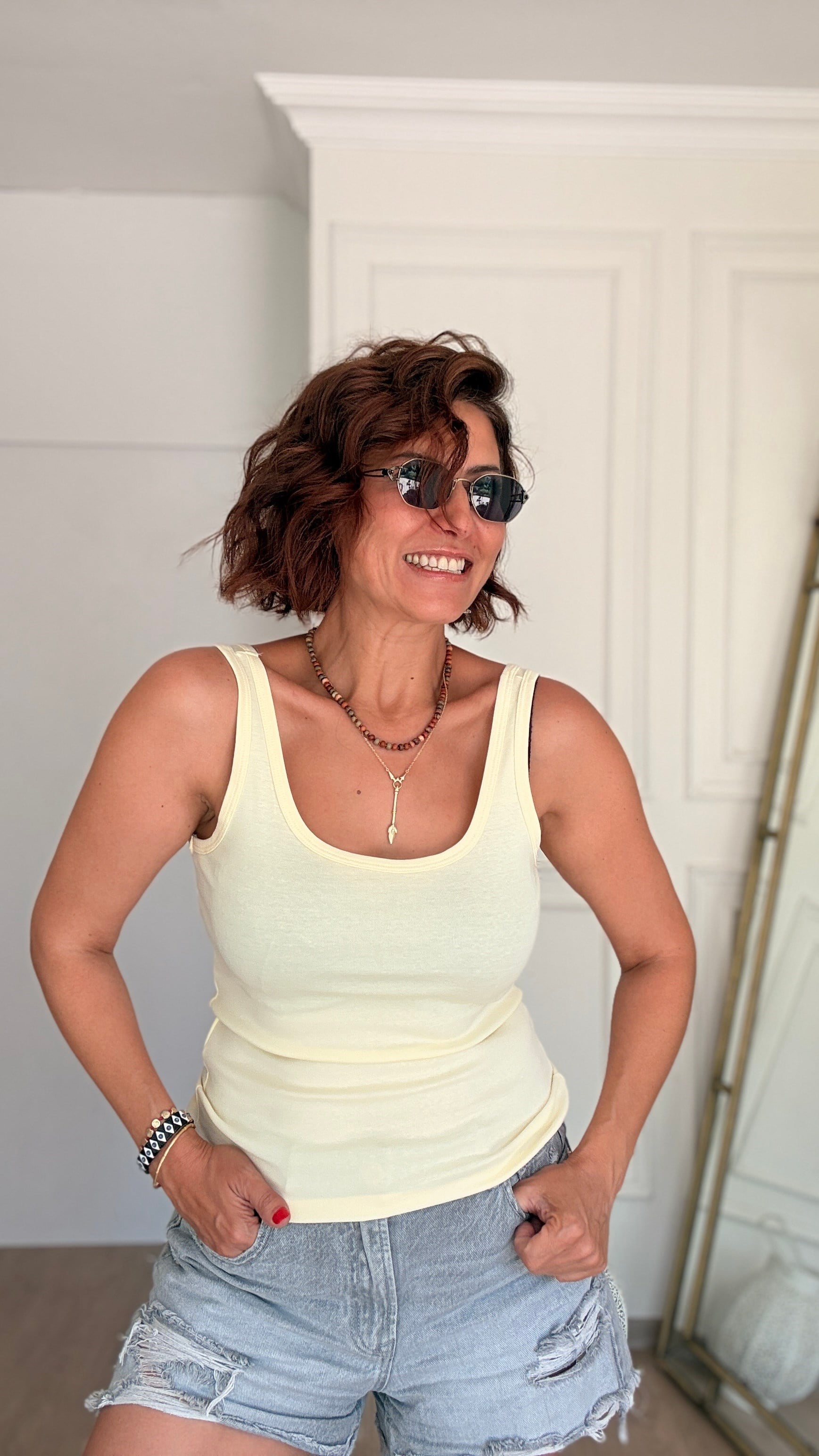 U Yaka Atlet Sarı